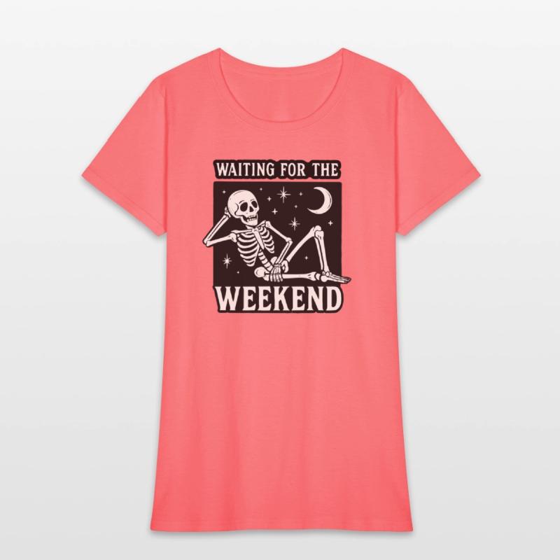 Weekend Skeleton Mood Graphic Tee