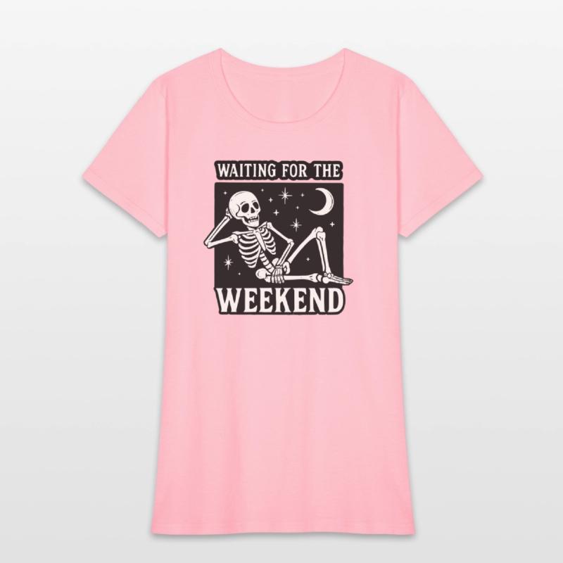 Weekend Skeleton Mood Graphic Tee