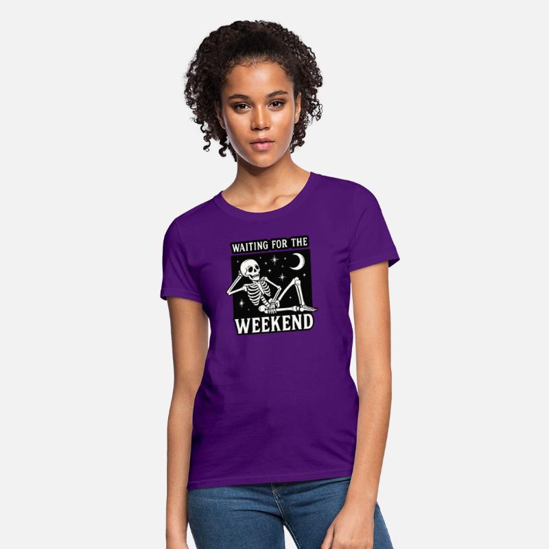 Weekend Skeleton Mood Graphic Tee