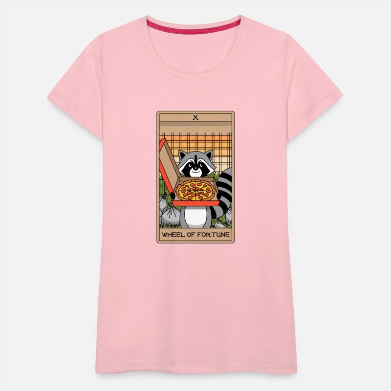 Wheel of Fortune Raccoons Tarot Card