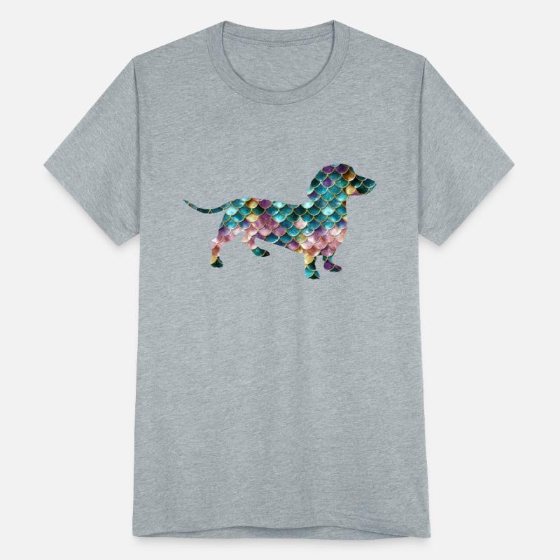 Wienerdog Silhouette Mermaid Scales