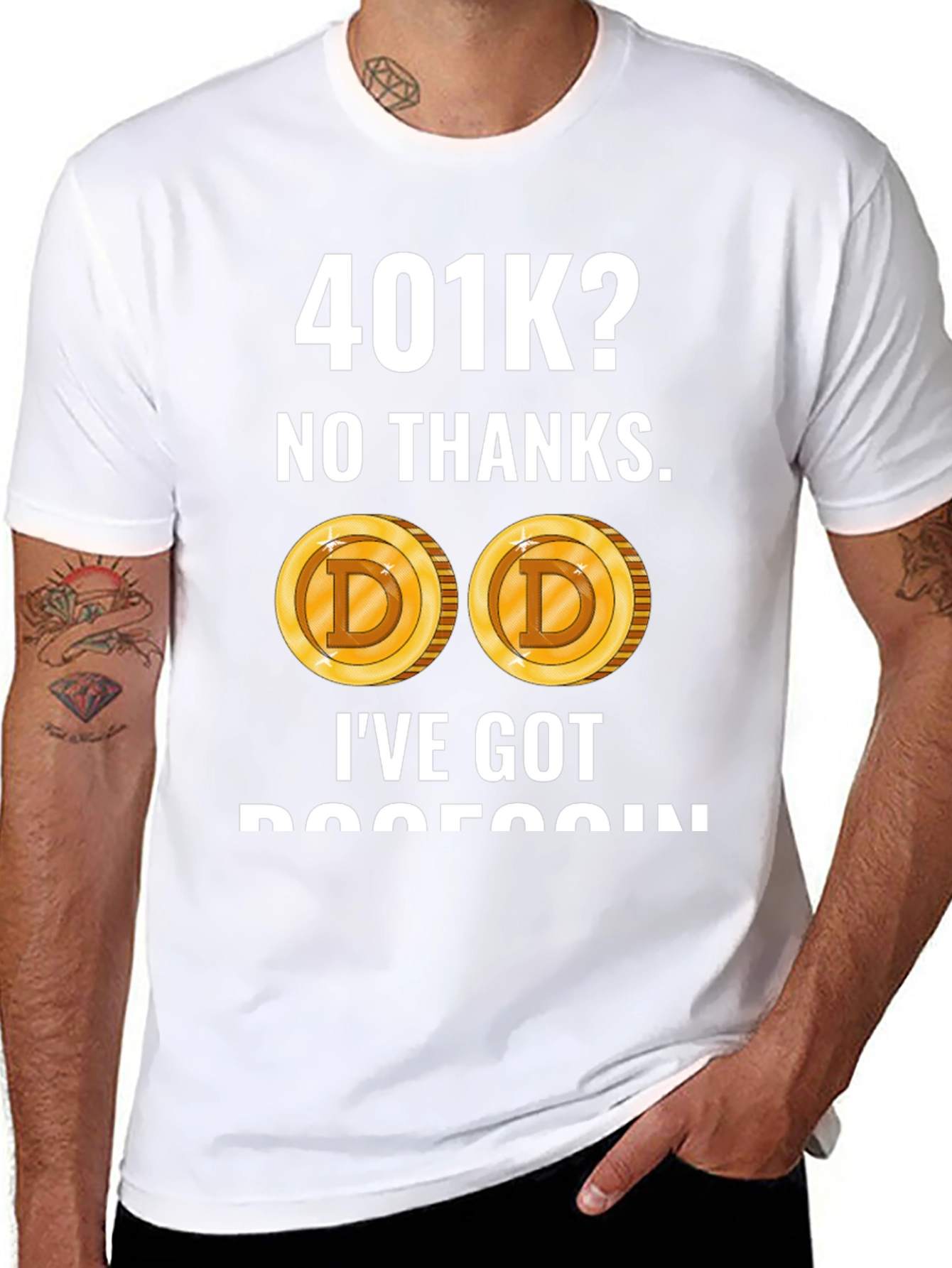 401K? No Thanks! Dogecoin Crypto T-Shirt