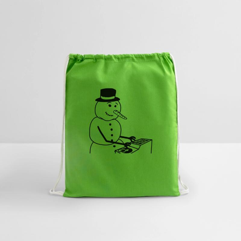 Winter DJ Snowman Mixer Mixing Console Music Party