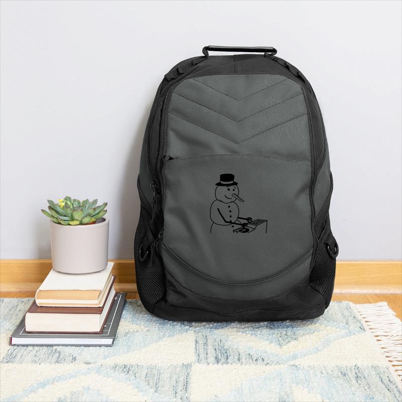 Winter DJ Snowman Mixer Mixing Console Music Party