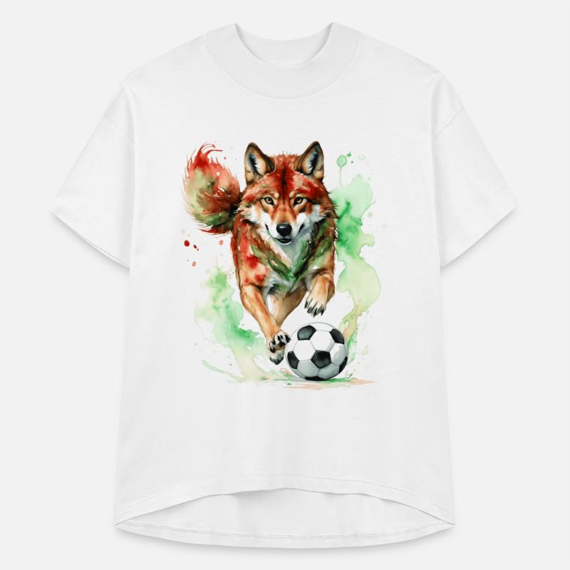 Wolf Football Soccer Colorful Animal Graphic