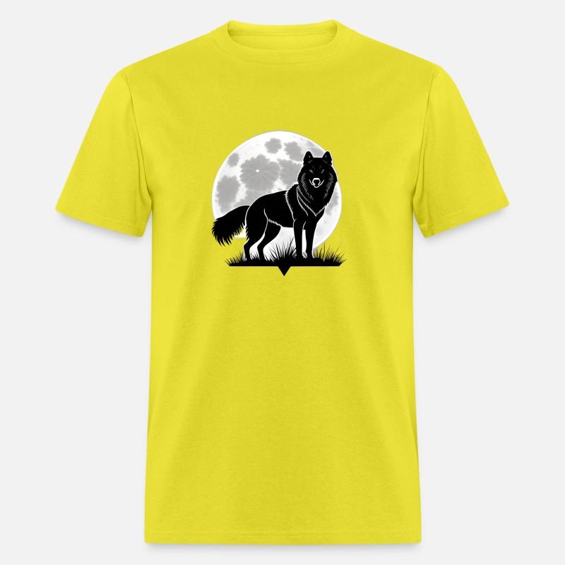 Wolf howling at the moon graphic t-shirt
