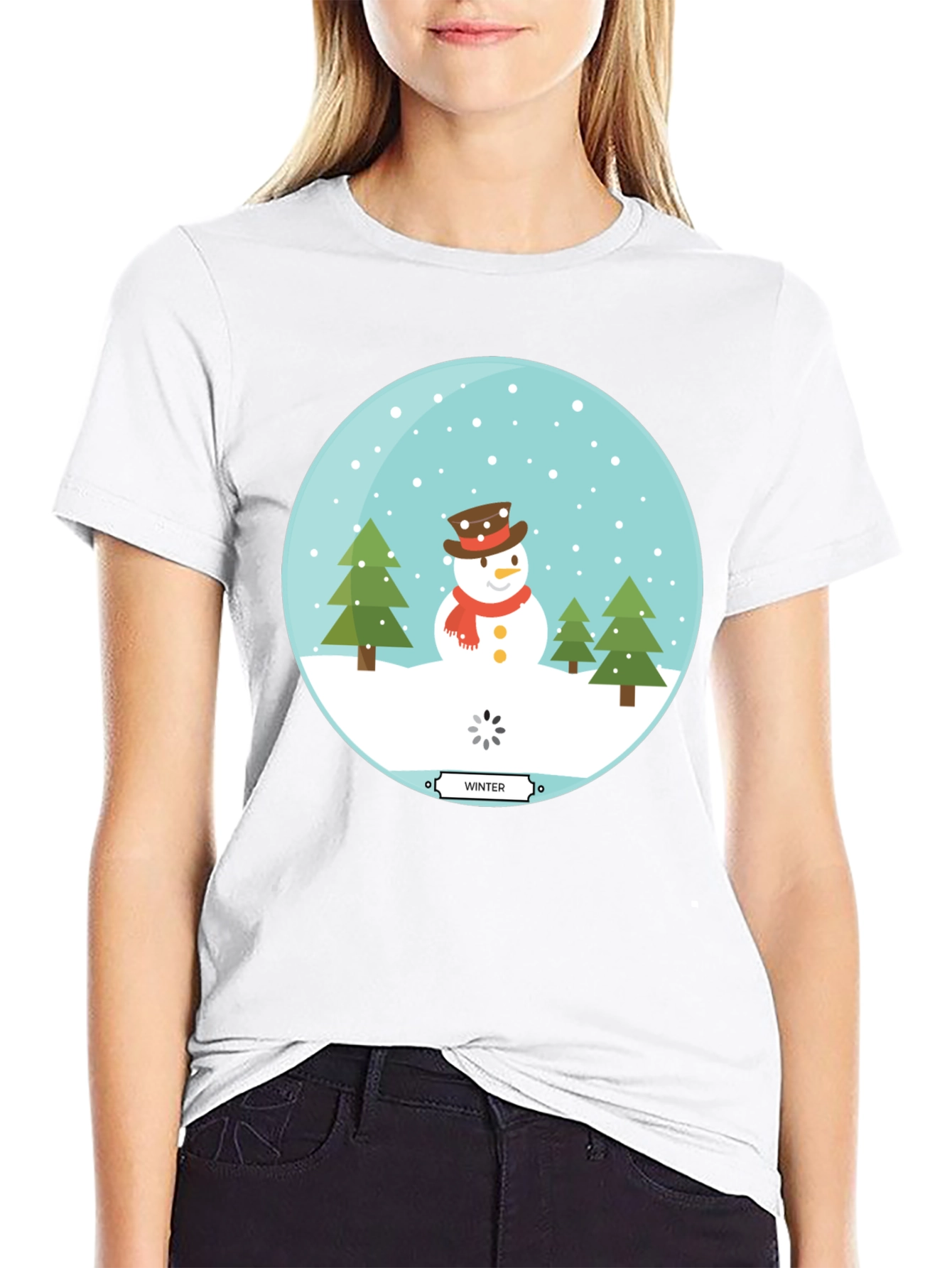 Winter Snow Globe Graphic T-Shirt