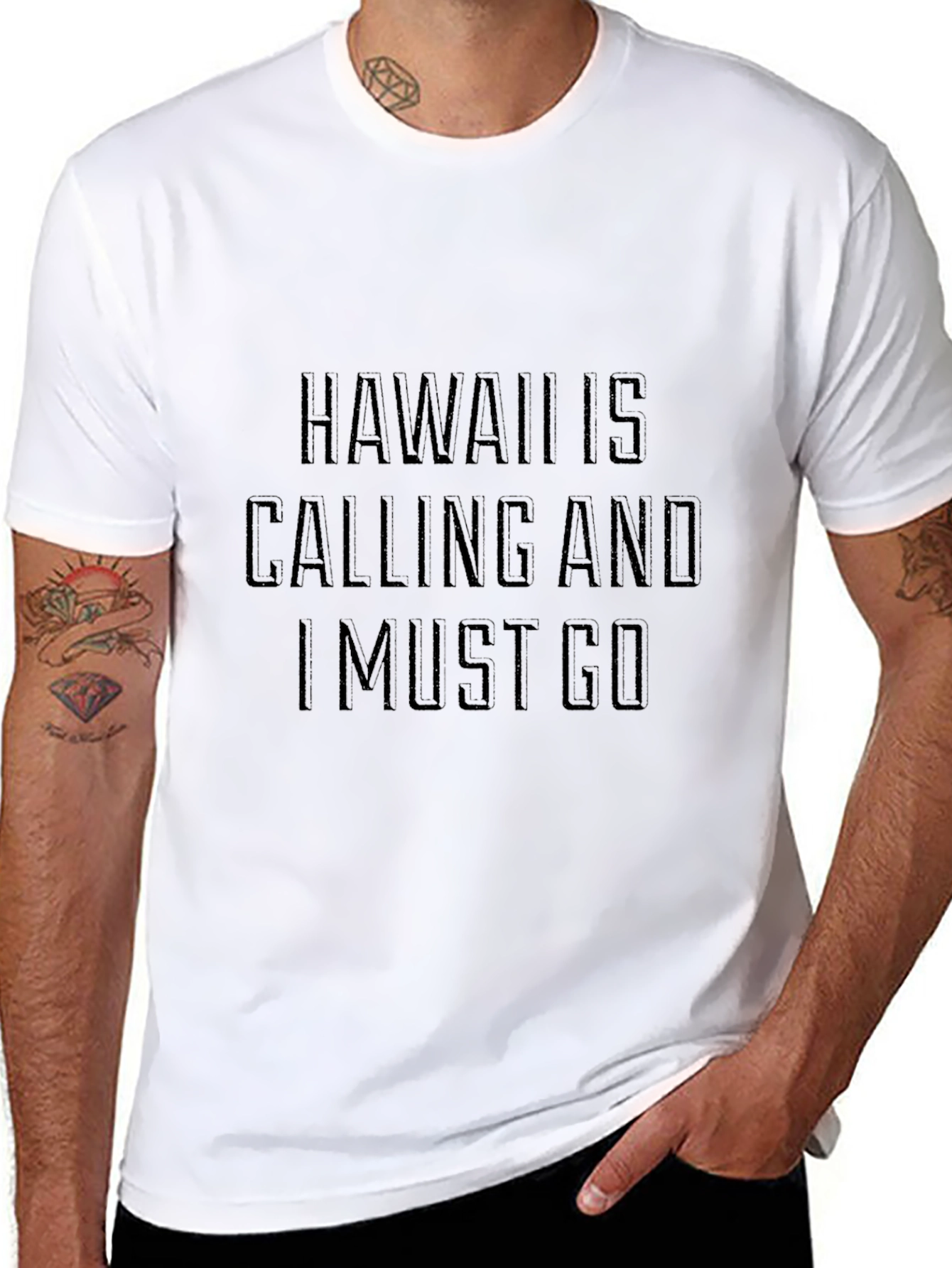 Hawaii is Calling T-Shirt - Black