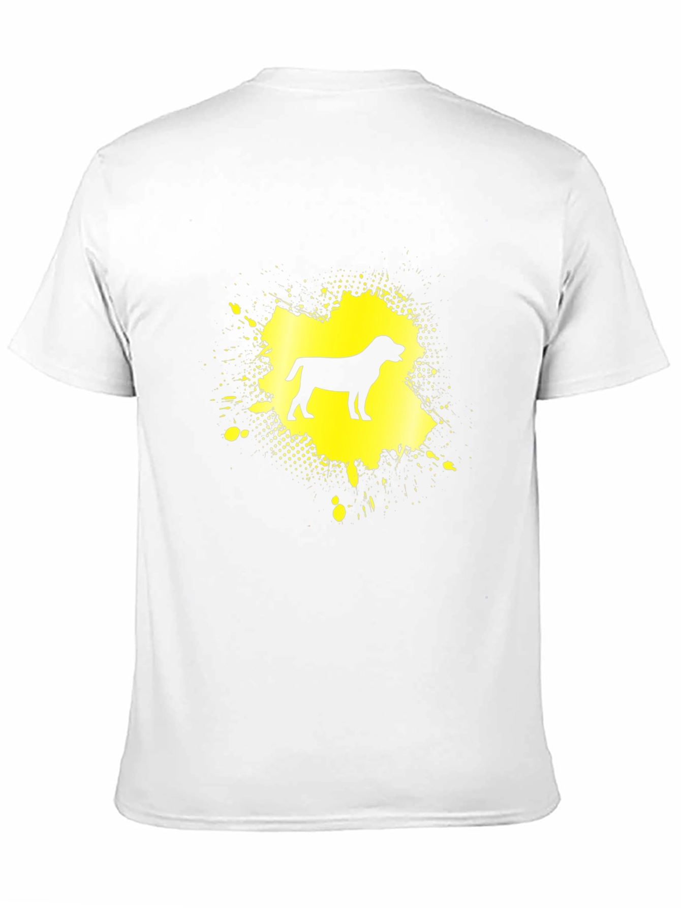 Dog Silhouette Graphic Tee - Black Cotton