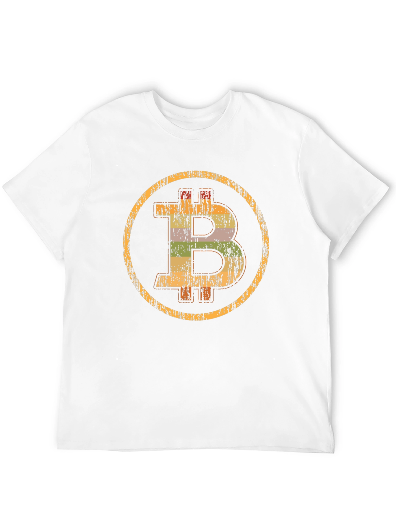 Bitcoin Distressed Graphic Tee - Crypto Currency Shirt