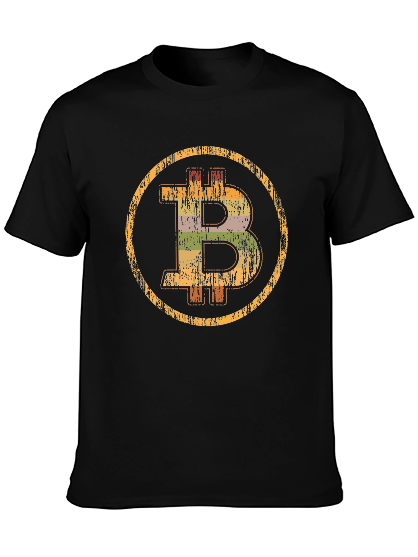 Bitcoin Distressed Graphic Tee - Crypto Currency Shirt