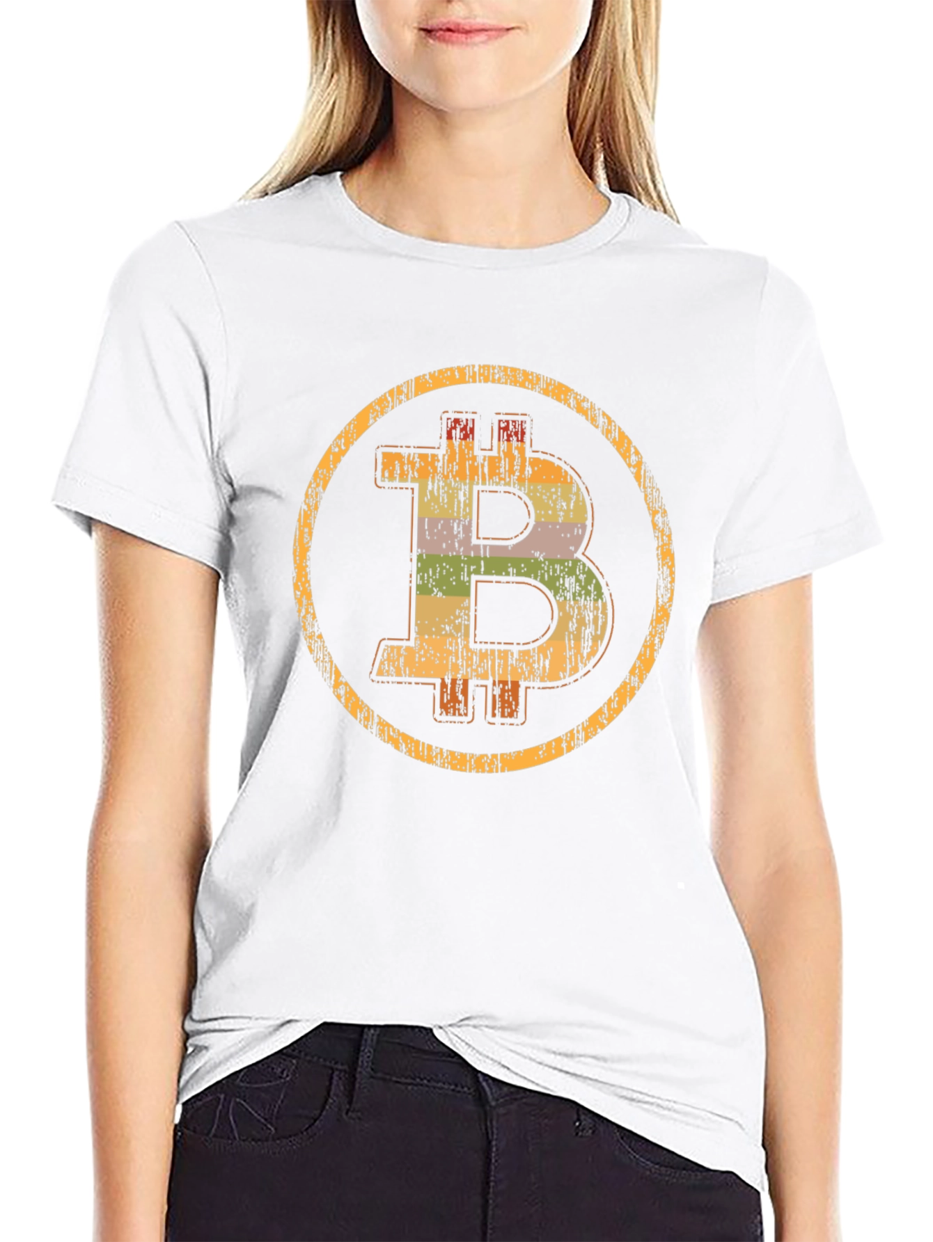 Bitcoin Distressed Graphic Tee - Crypto Currency Shirt
