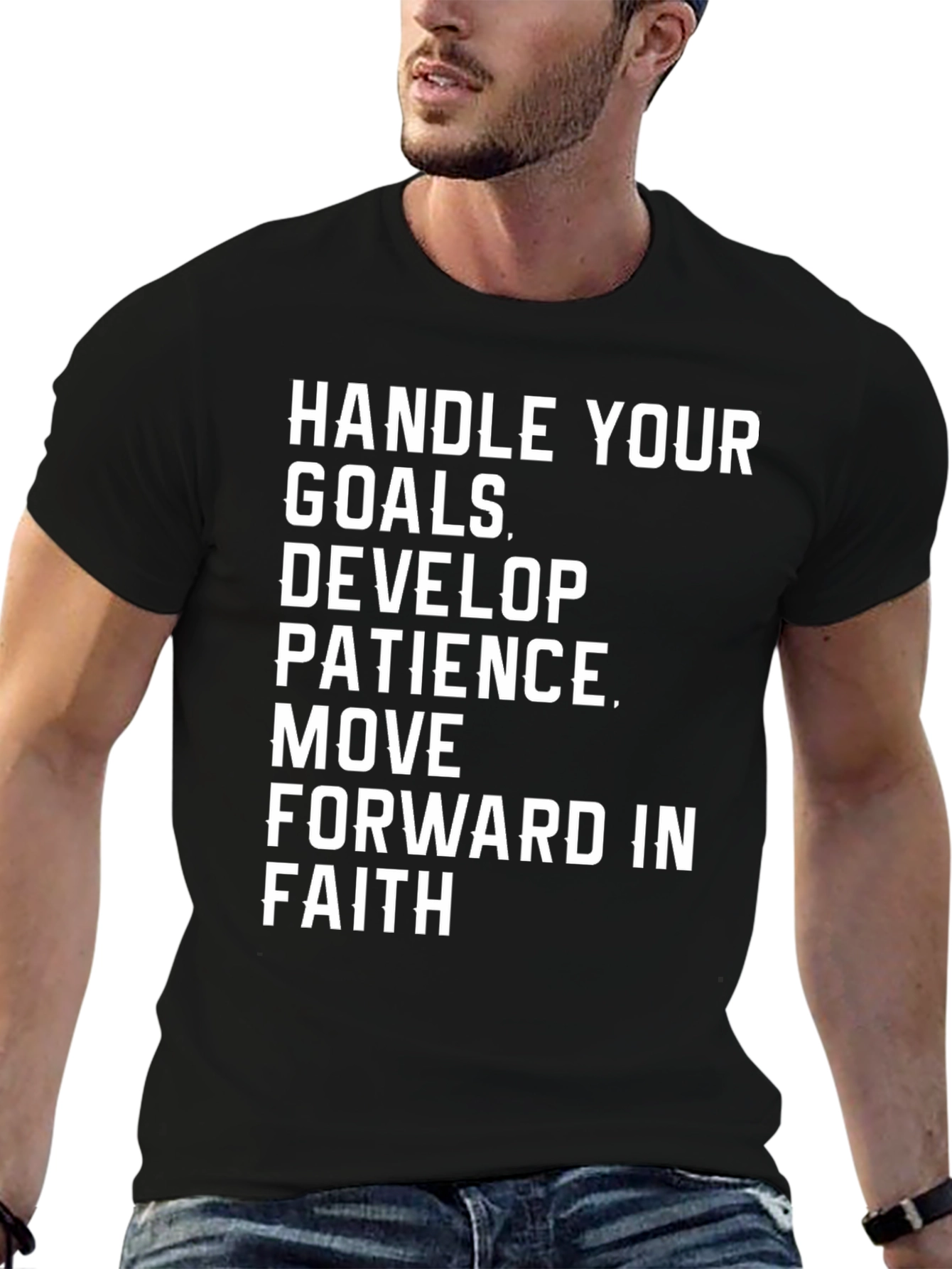 Motivational Graphic T-Shirt - Handle Your Goals