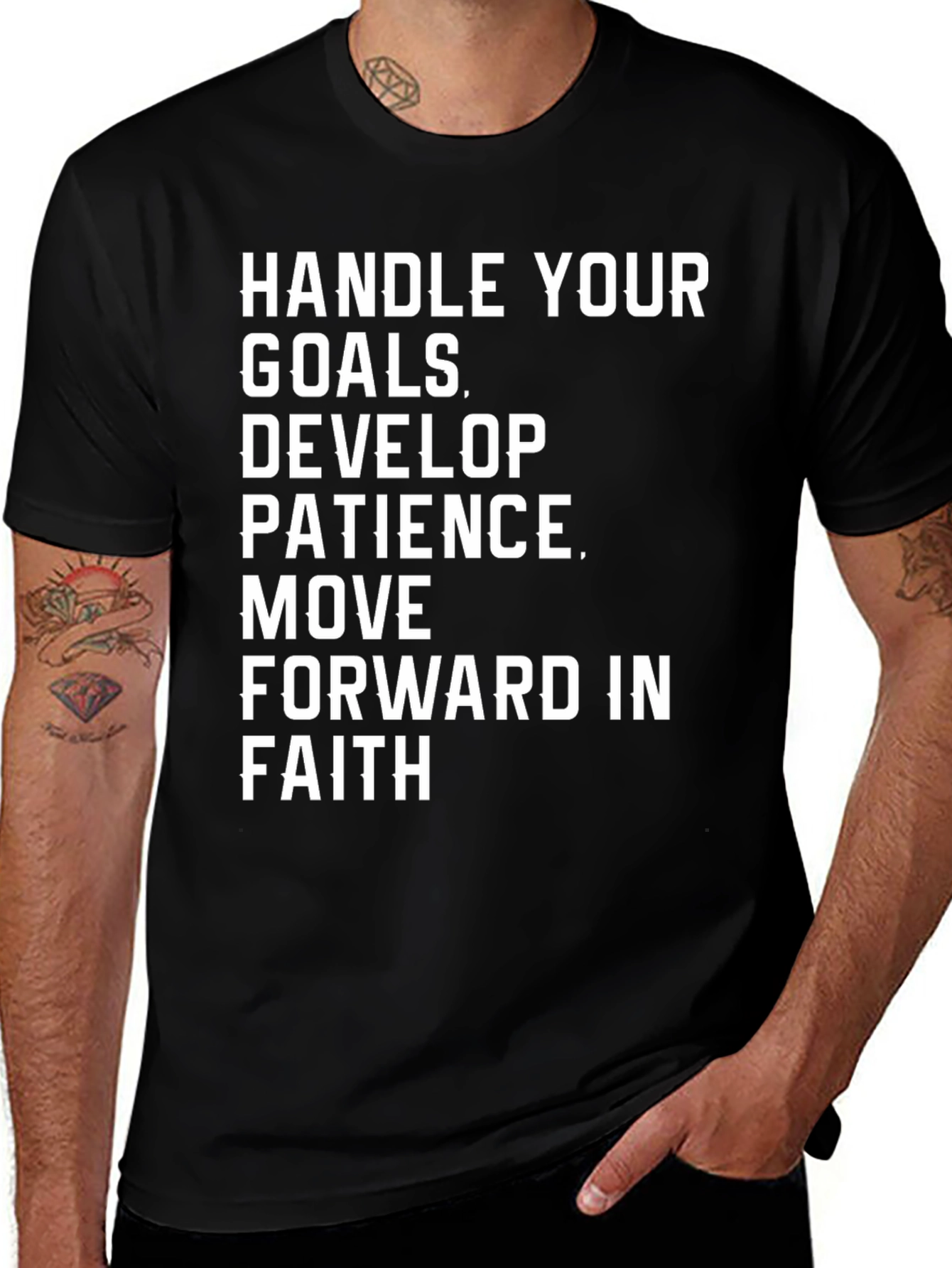 Motivational Graphic T-Shirt - Handle Your Goals
