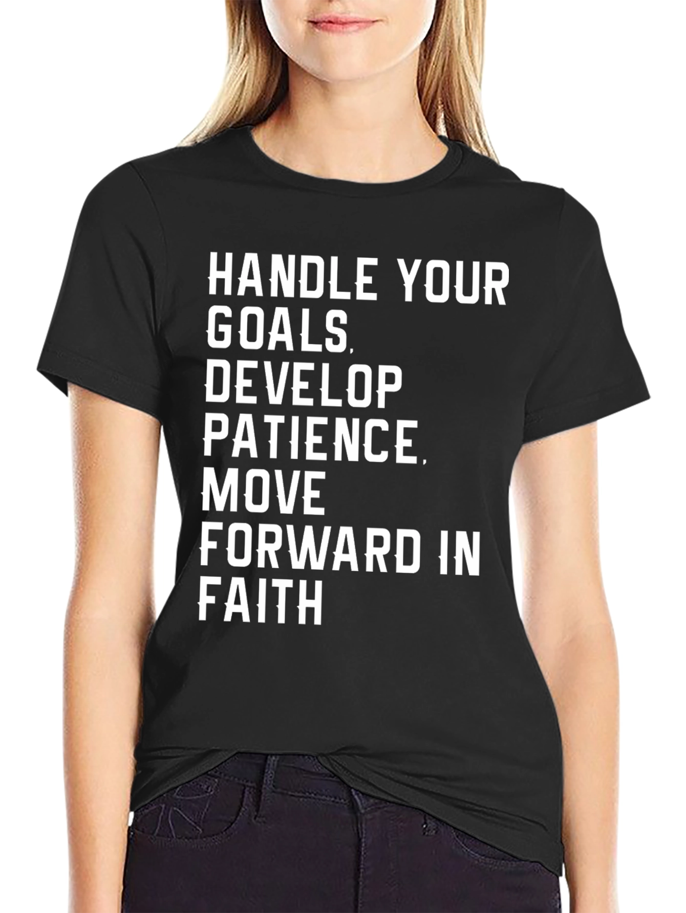 Motivational Graphic T-Shirt - Handle Your Goals