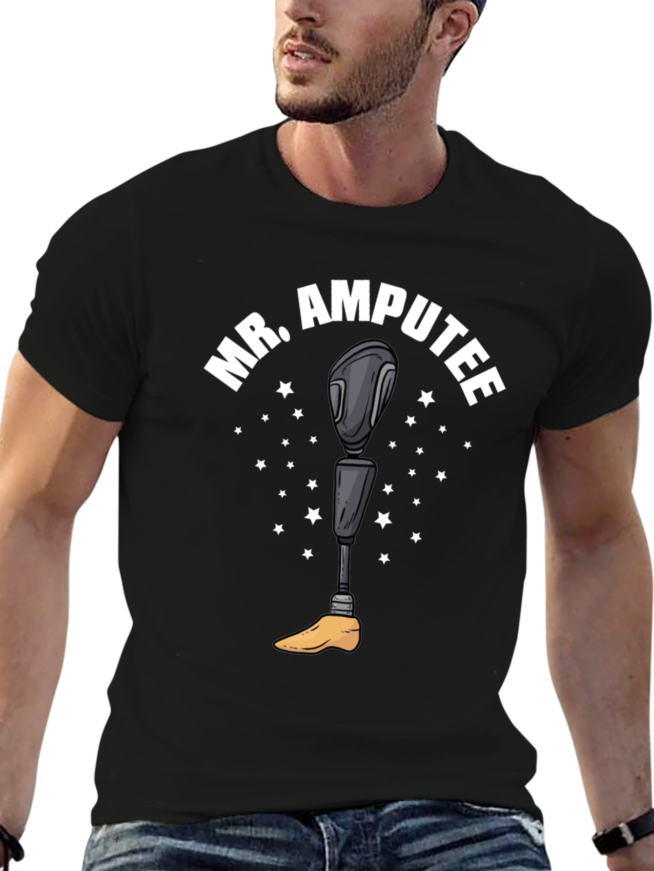 Mr. Amputee Graphic T-Shirt - Black