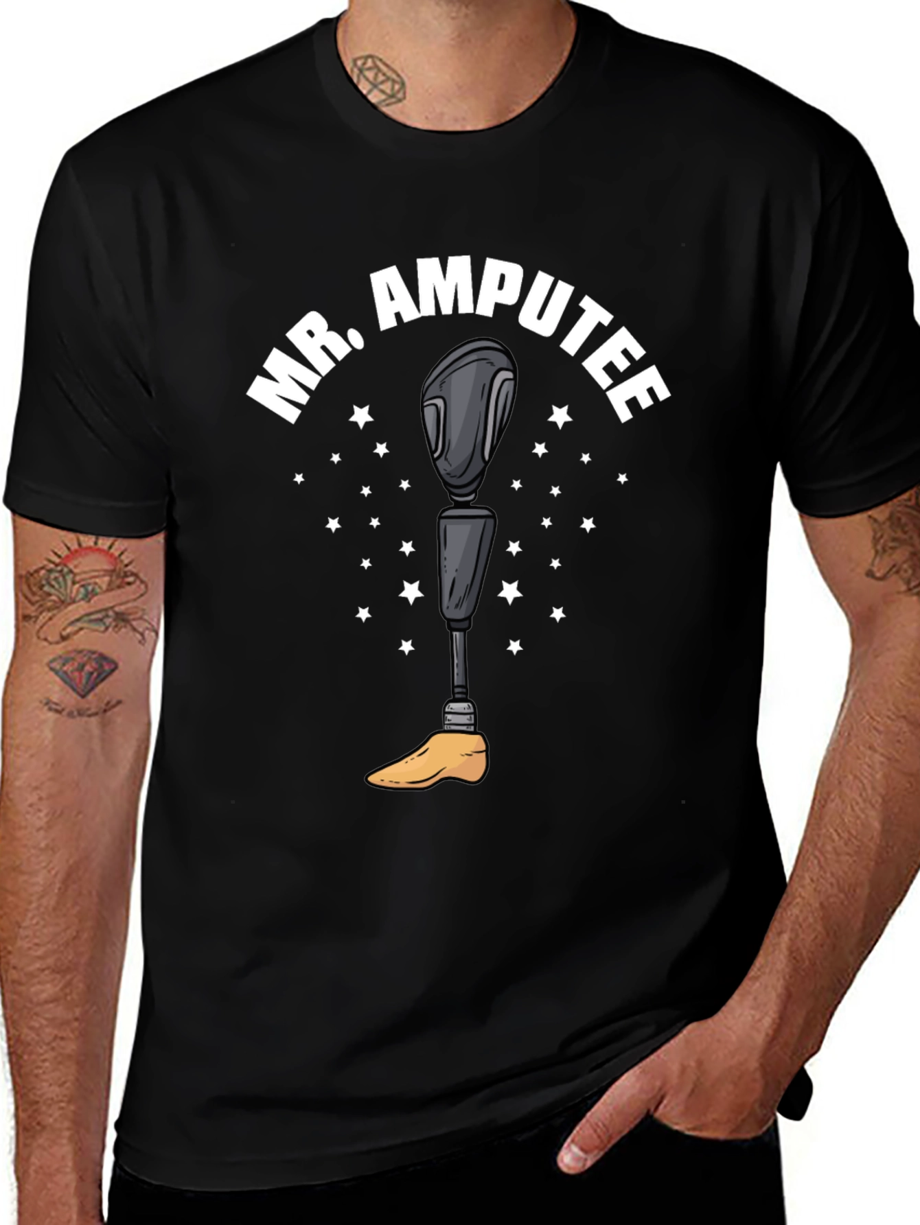 Mr. Amputee Graphic T-Shirt - Black