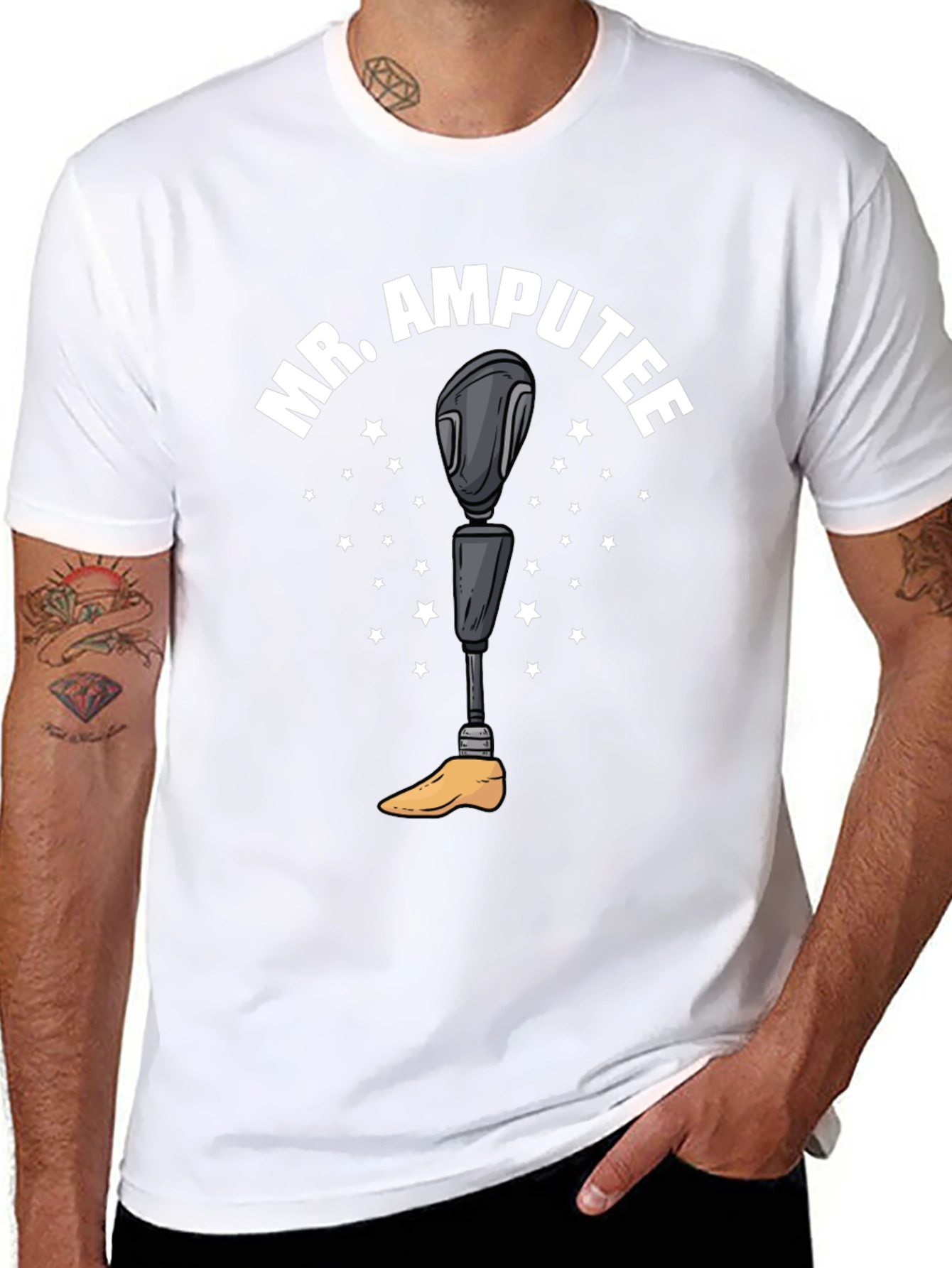 Mr. Amputee Graphic T-Shirt - Black