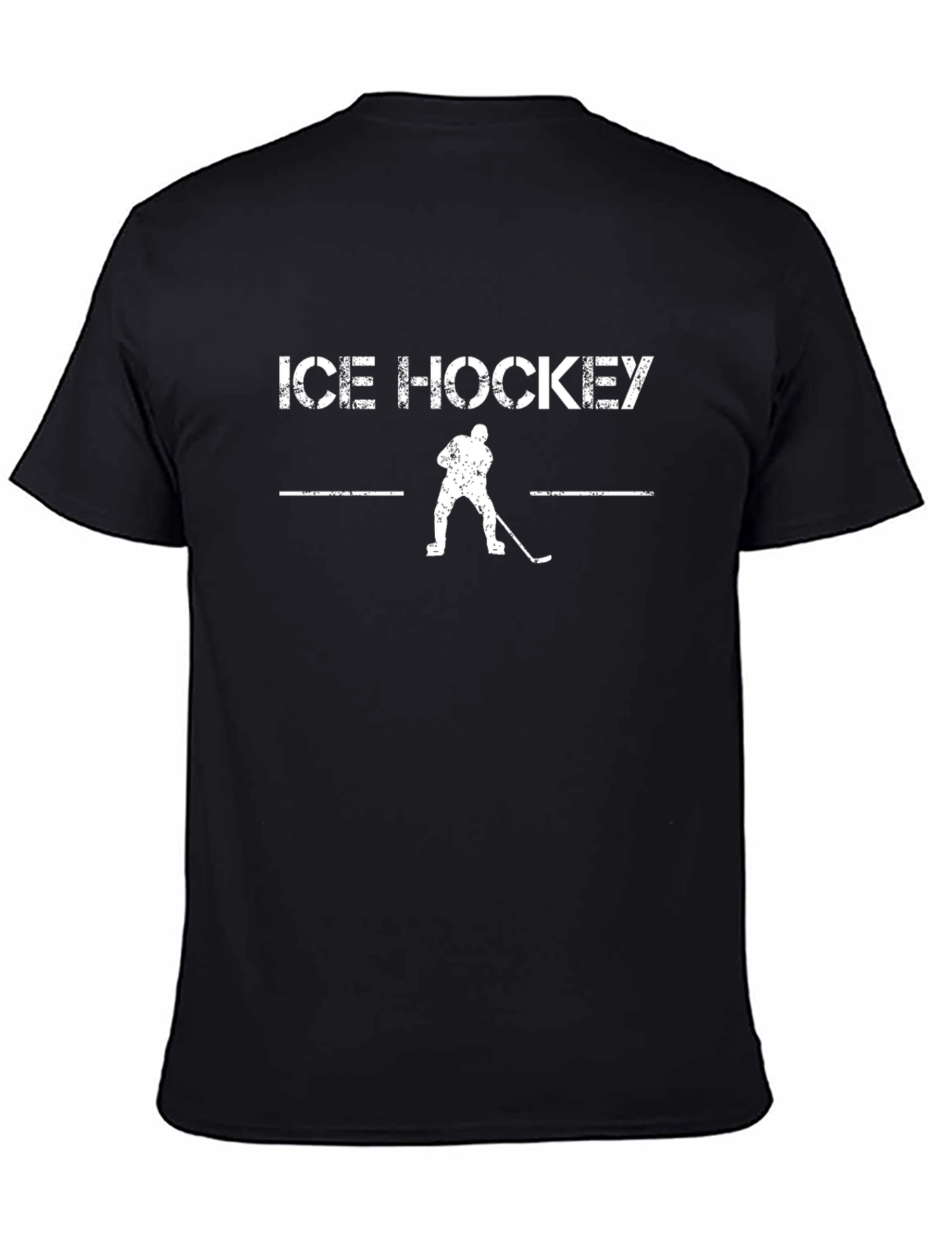 Ice Hockey Graphic T-Shirt - Black