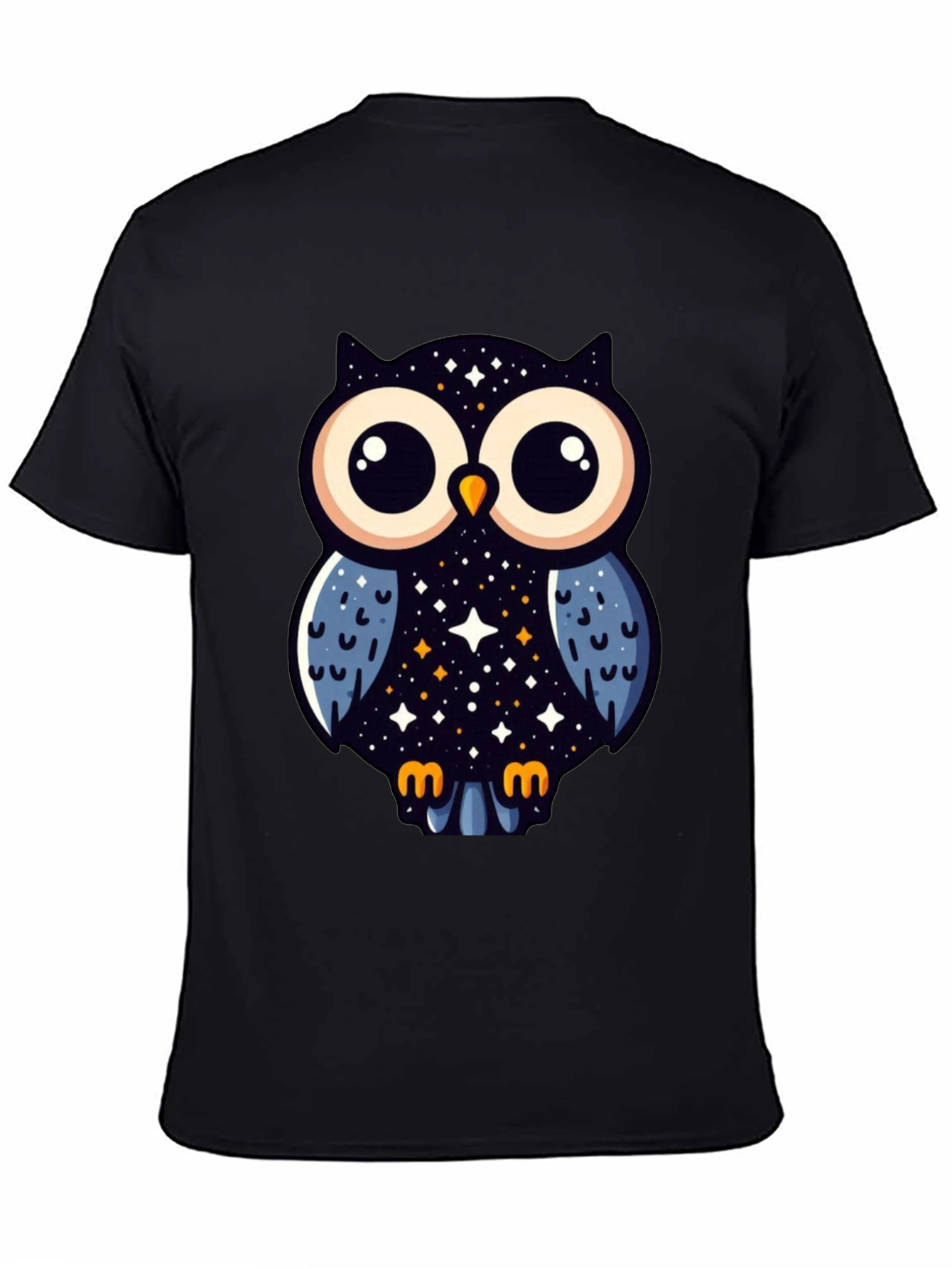 Cosmic Owl Graphic Tee - Mens Black T-Shirt