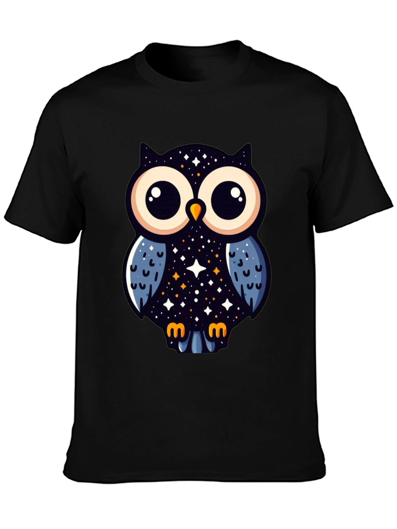 Cosmic Owl Graphic Tee - Mens Black T-Shirt