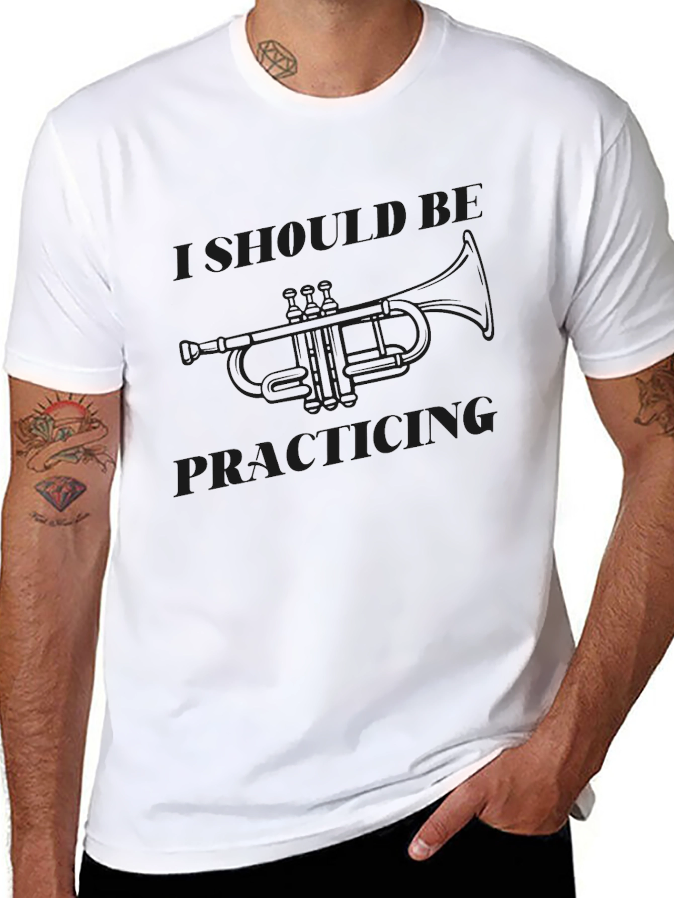 I Should Be Practicing Black T-Shirt