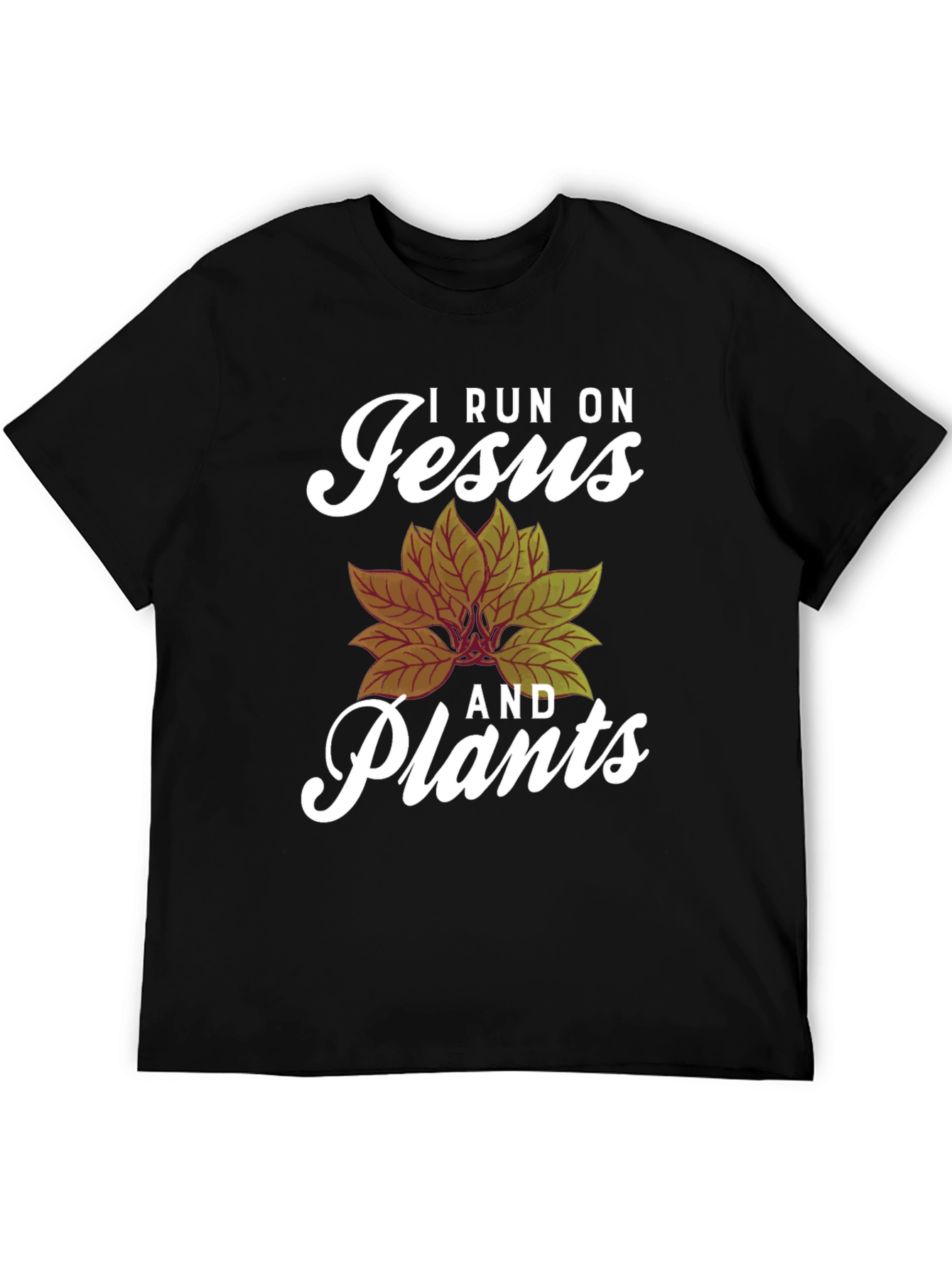 I Run On Jesus and Plants Graphic Tee