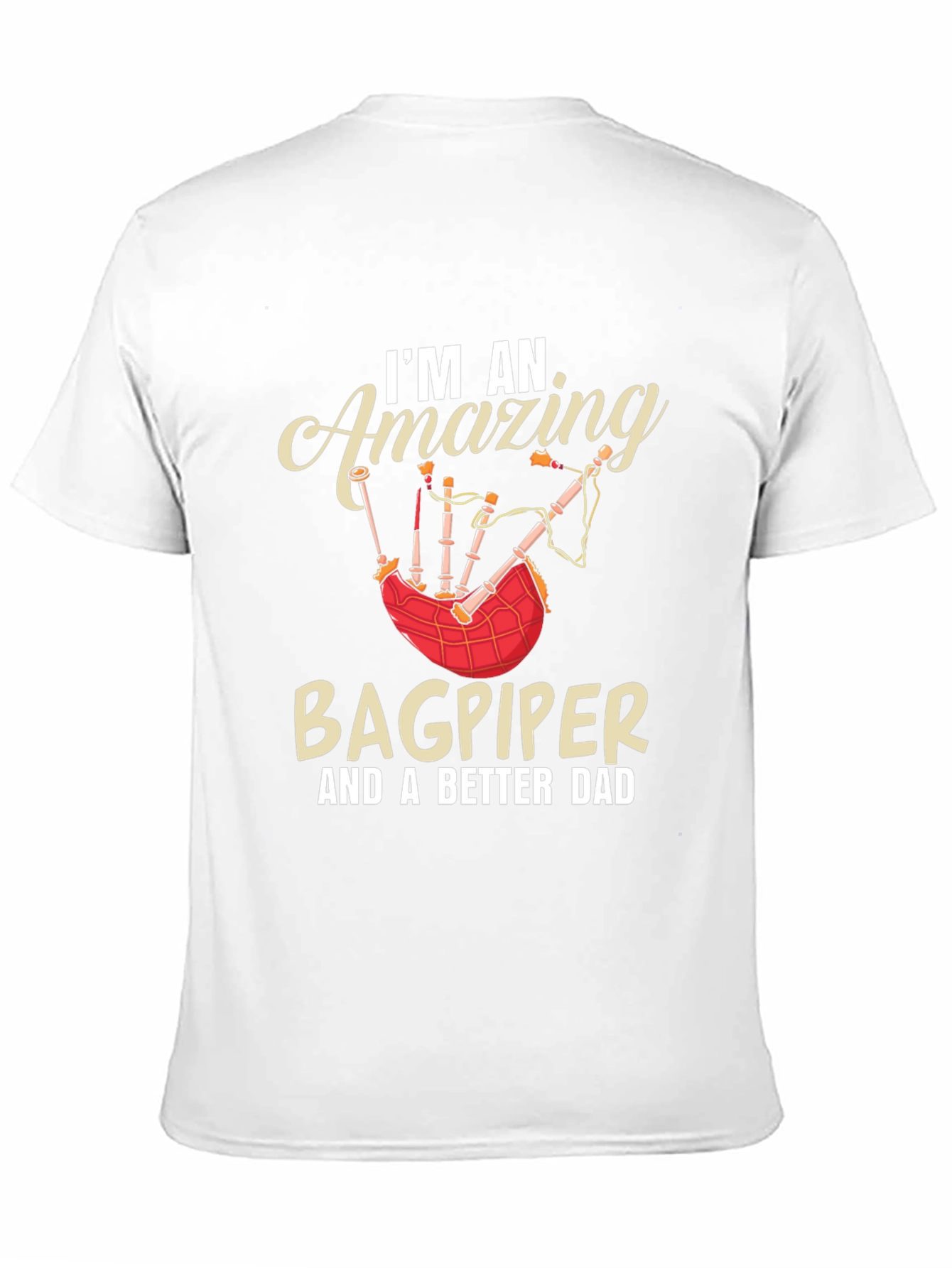 Amazing Bagpiper Dad T-Shirt - Black