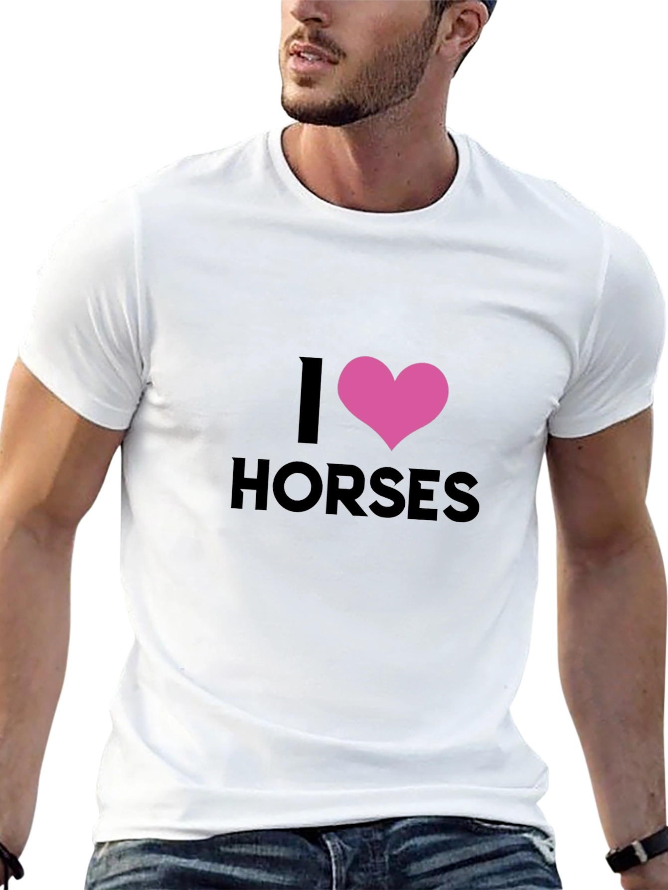 I Heart Horses Black T-Shirt