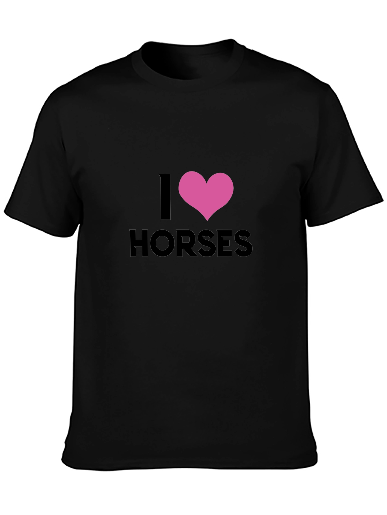 I Heart Horses Black T-Shirt