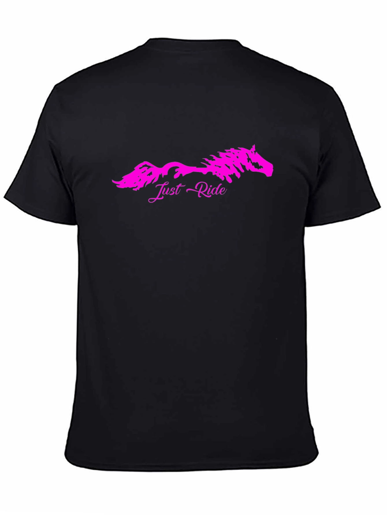 Just Ride Horse Graphic T-Shirt - Black