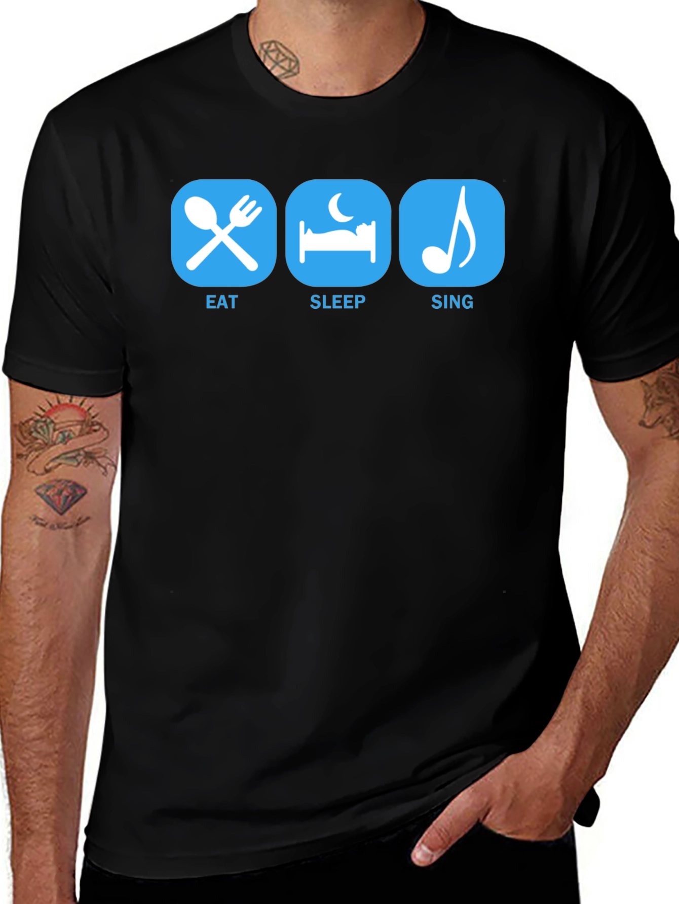 Eat Sleep Sing T-Shirt - Musicians Life