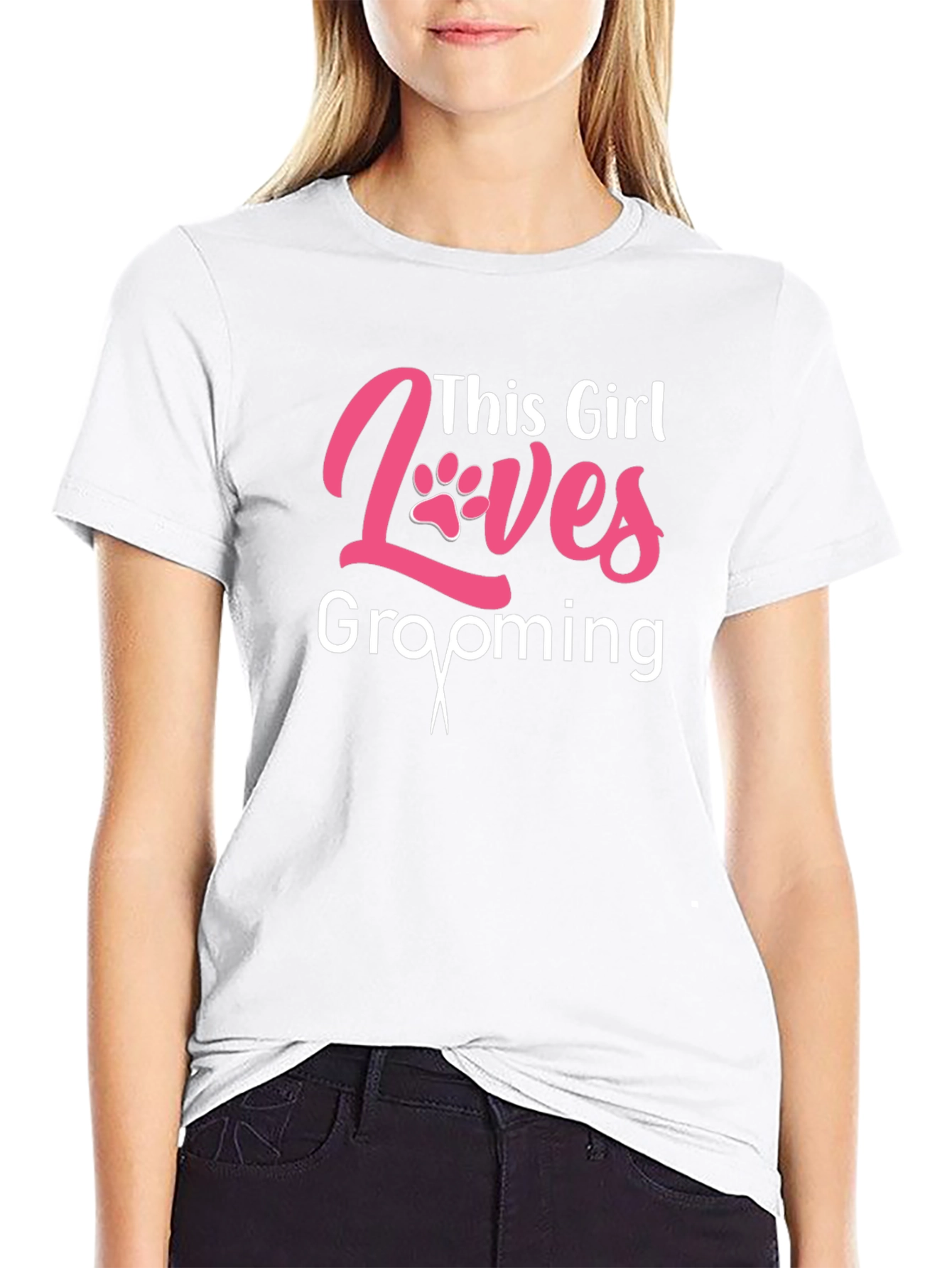 This Girl Loves Grooming Black T-Shirt