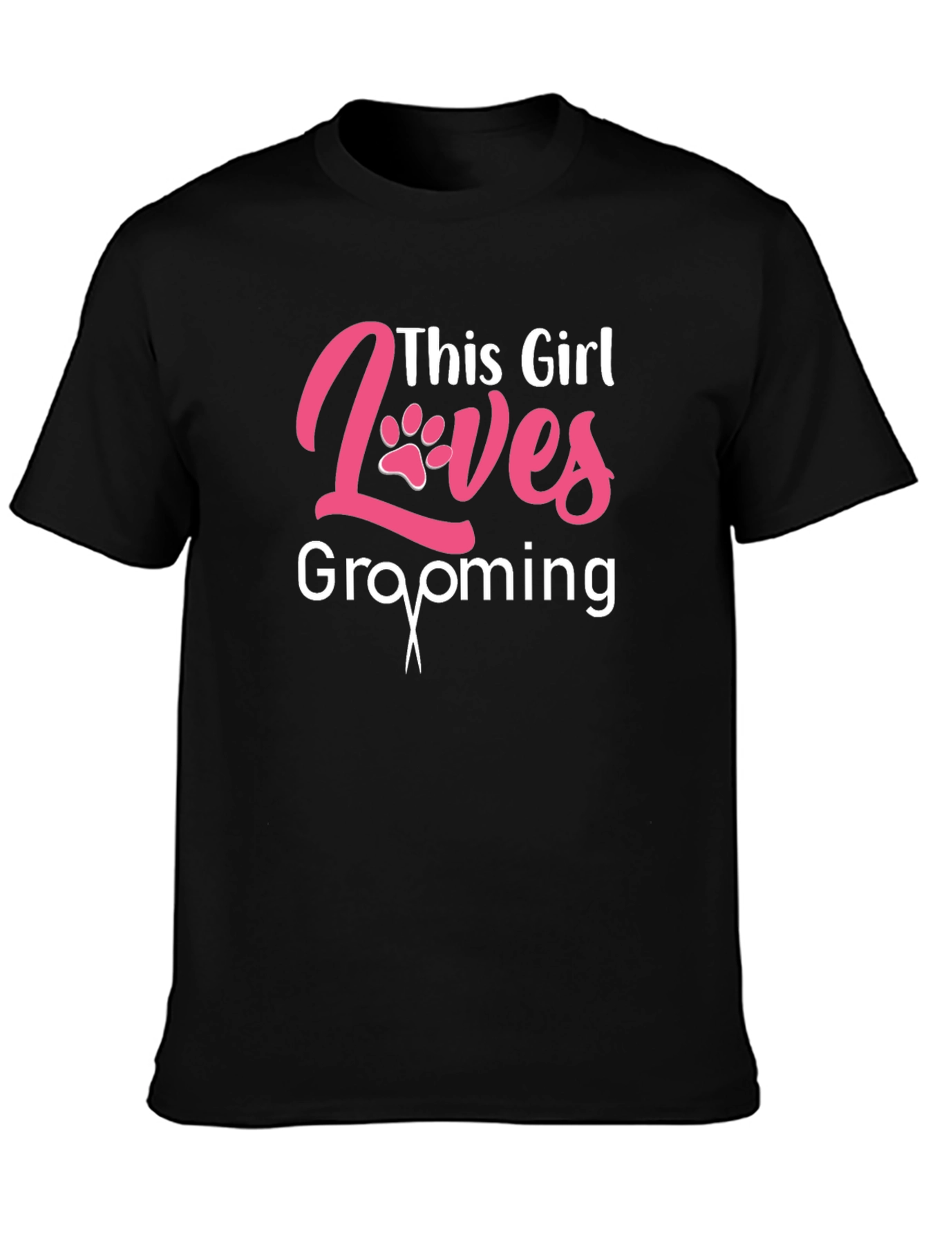 This Girl Loves Grooming Black T-Shirt