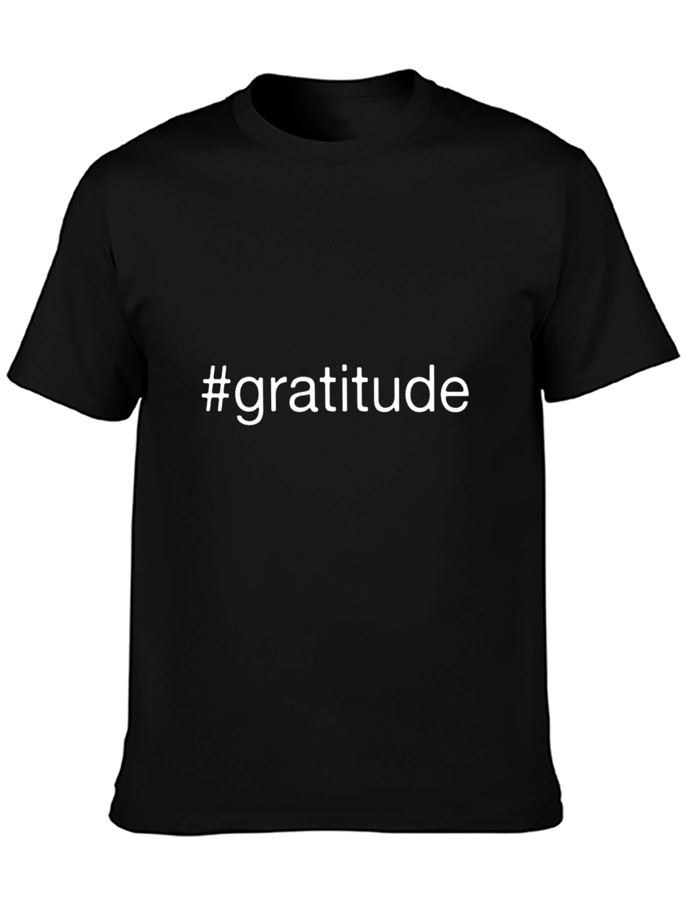 Gratitude T-Shirt - Black Casual Fit