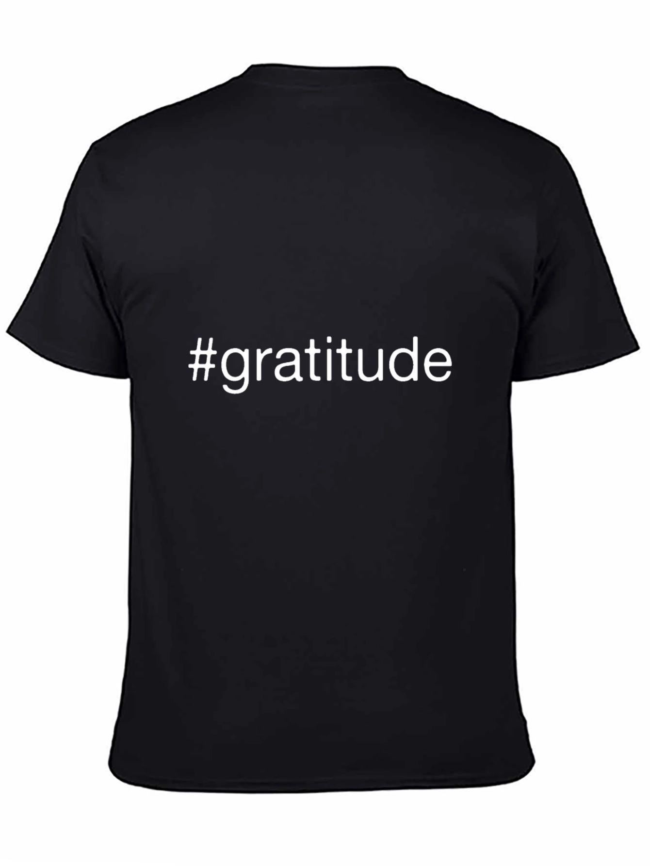 Gratitude T-Shirt - Black Casual Fit