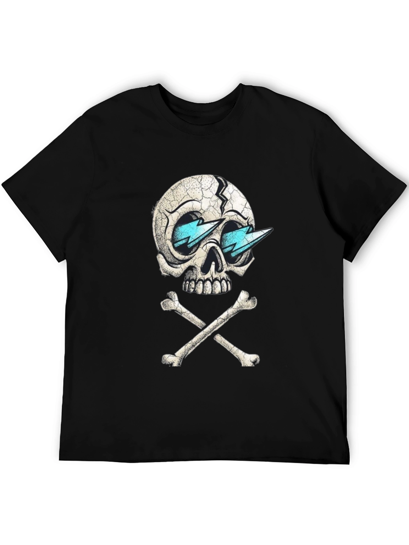 Skull & Crossbones Lightning Bolt Sunglasses Graphic Tee