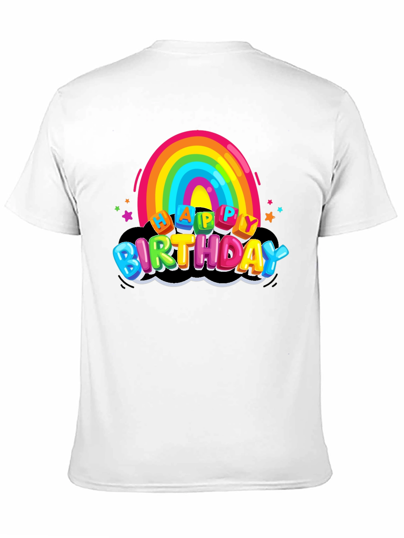 Rainbow Happy Birthday Graphic T-Shirt