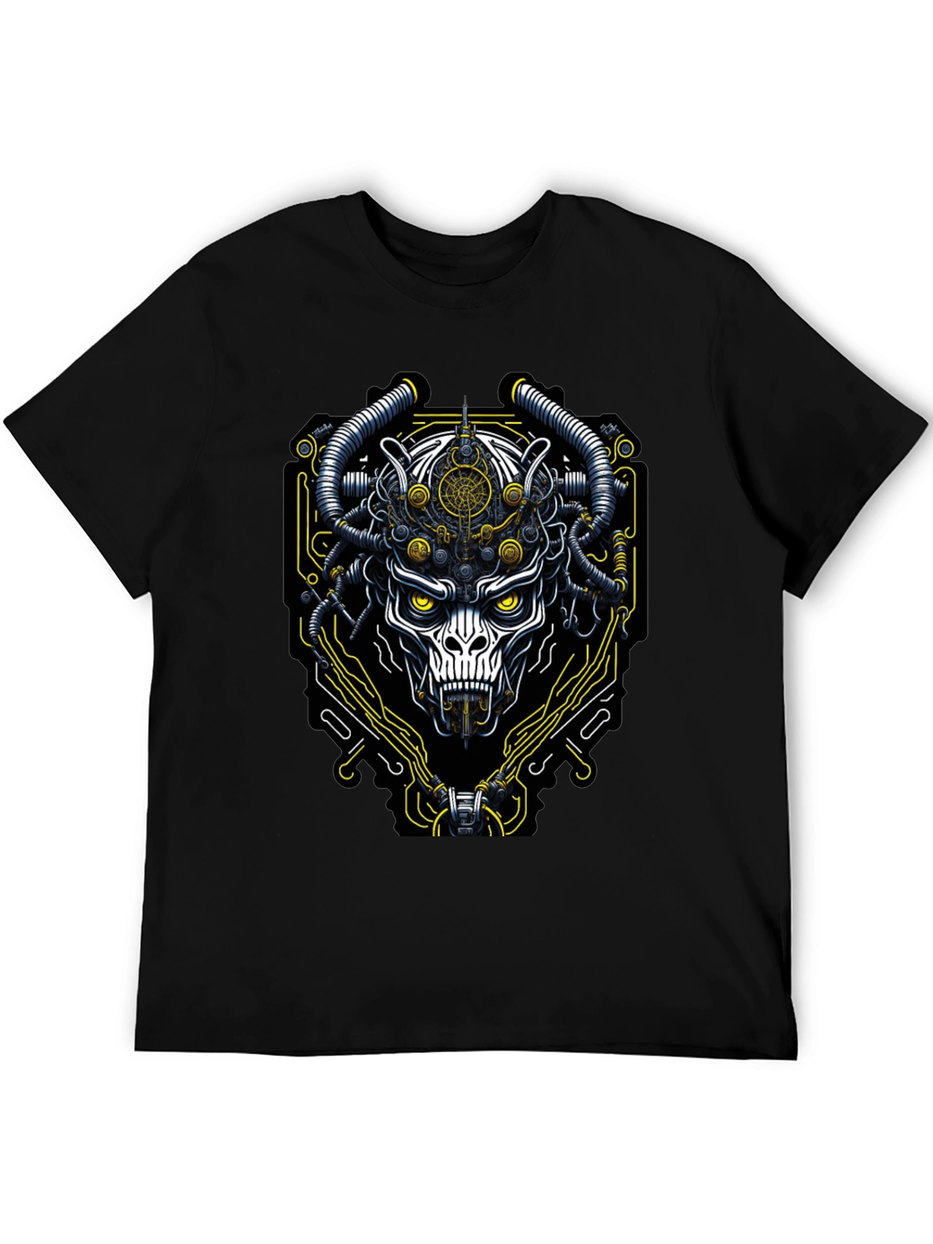 Cyberpunk Skull T-Shirt - Unique Graphic Tee