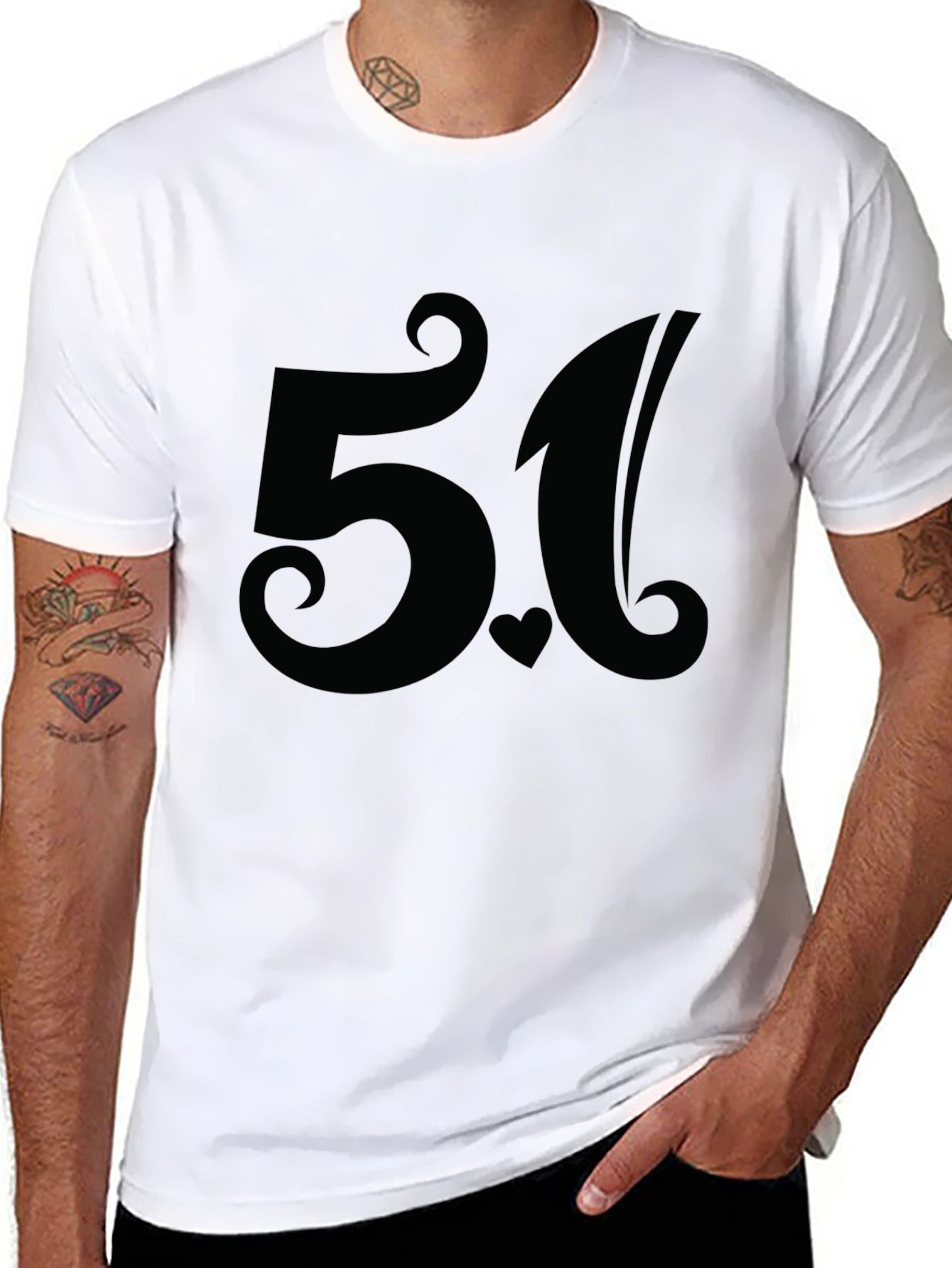 Stylish 5.1 Black Graphic T-Shirt for Casual Wear