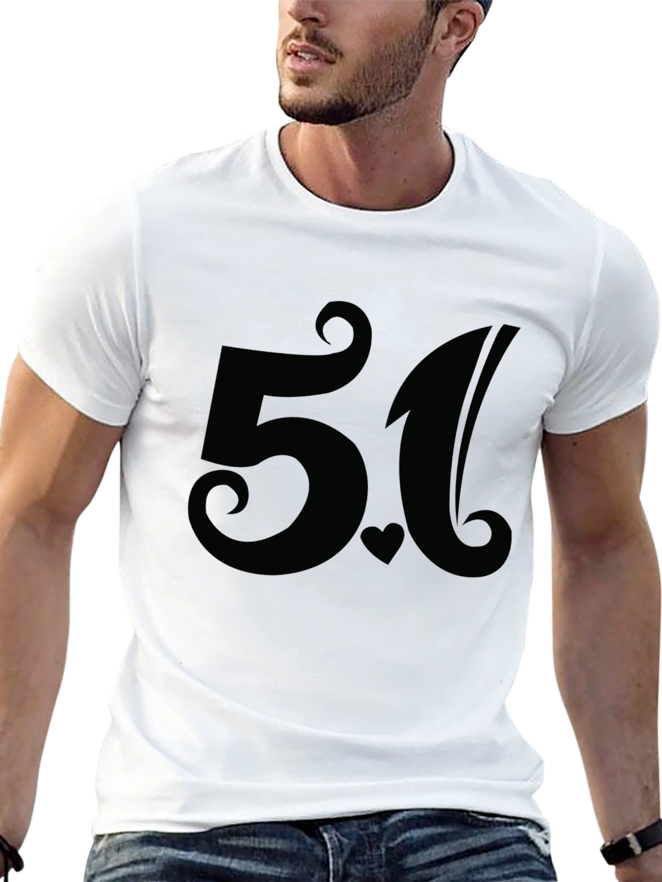 Stylish 5.1 Black Graphic T-Shirt for Casual Wear