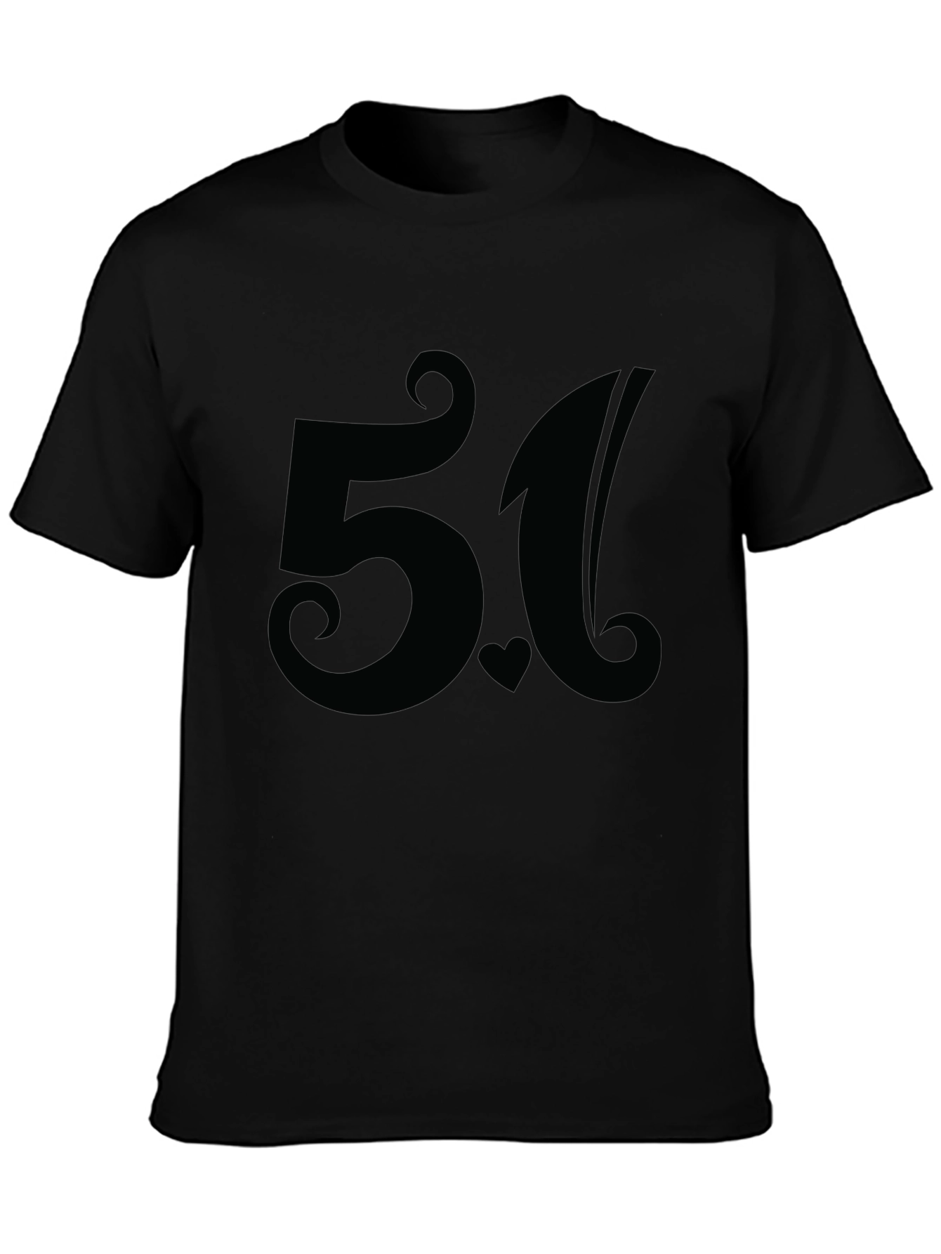 Stylish 5.1 Black Graphic T-Shirt for Casual Wear