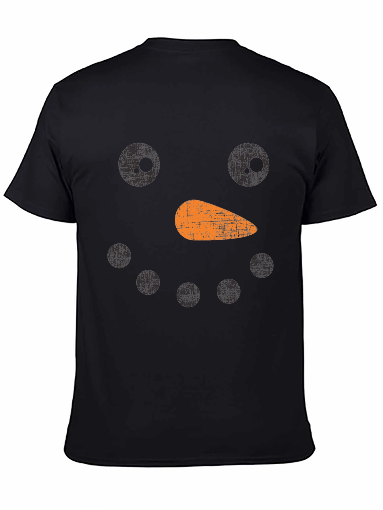 Festive Snowman Face Graphic Tee - Holiday Fun