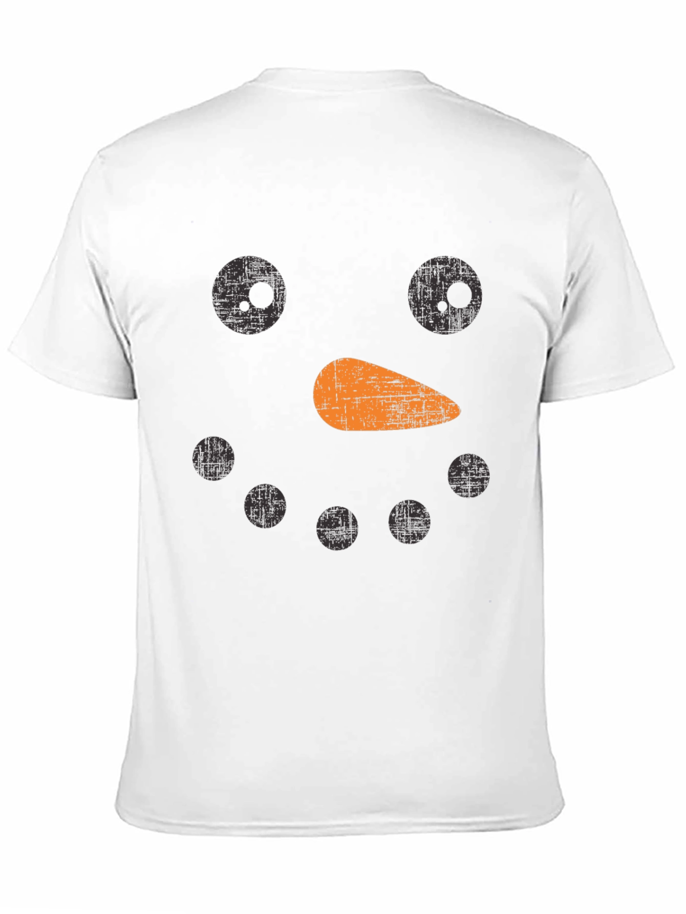Festive Snowman Face Graphic Tee - Holiday Fun