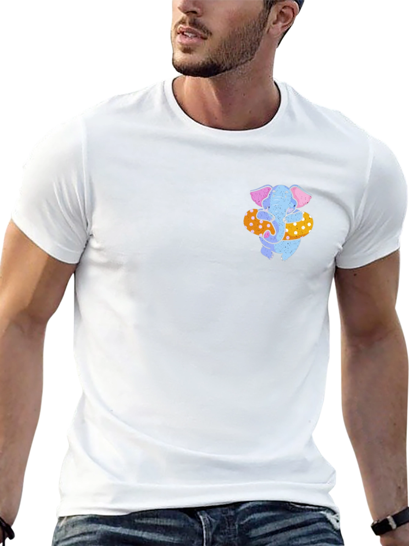 Elephant in Swim Ring Graphic Tee