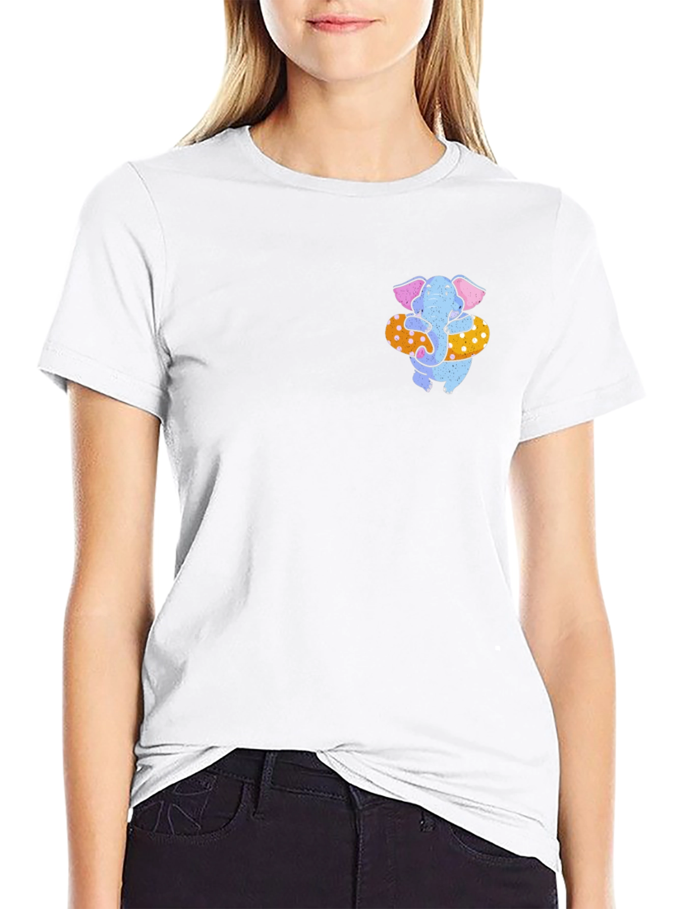 Elephant in Swim Ring Graphic Tee