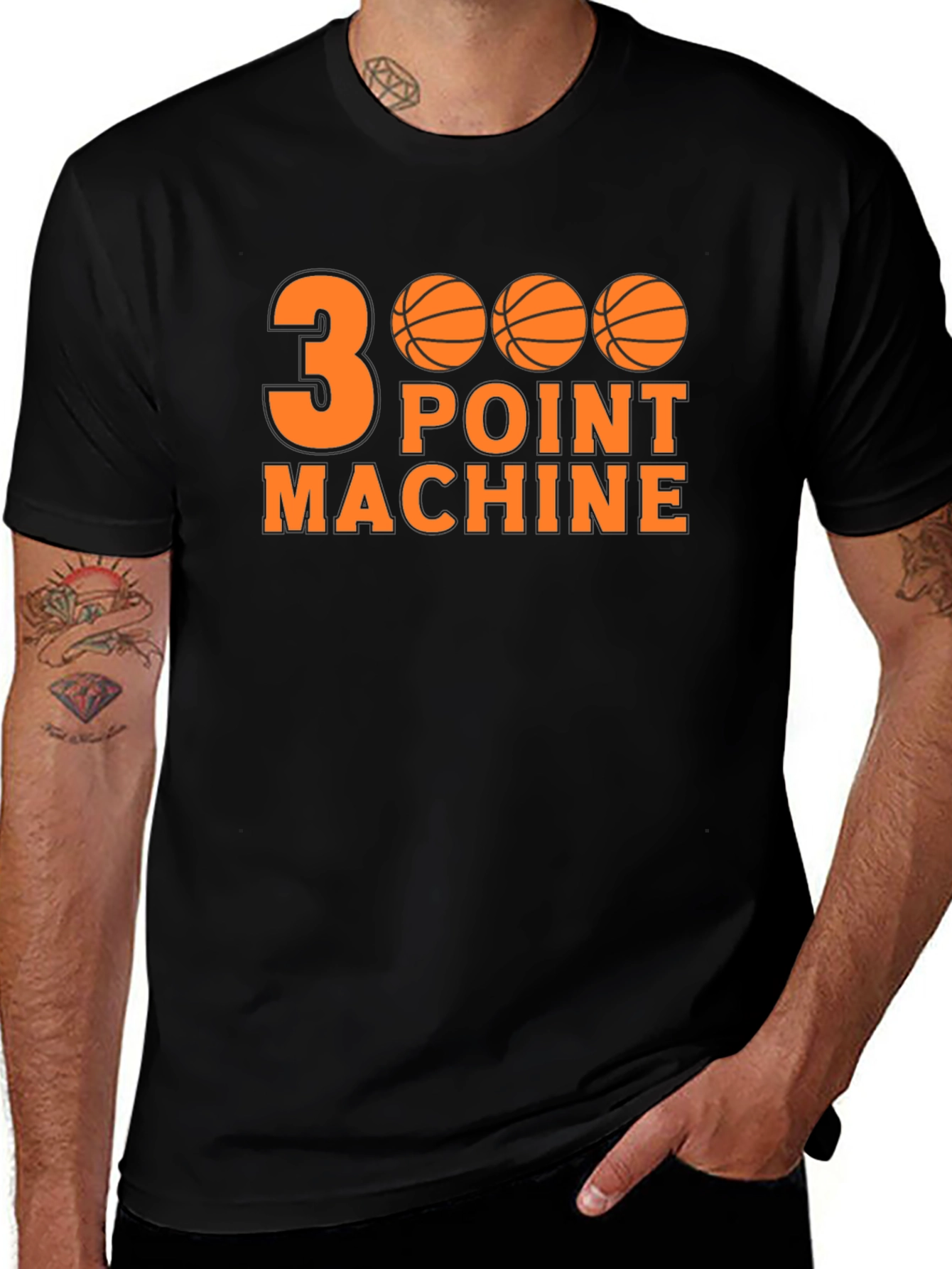 3 Point Machine Basketball Graphic Tee