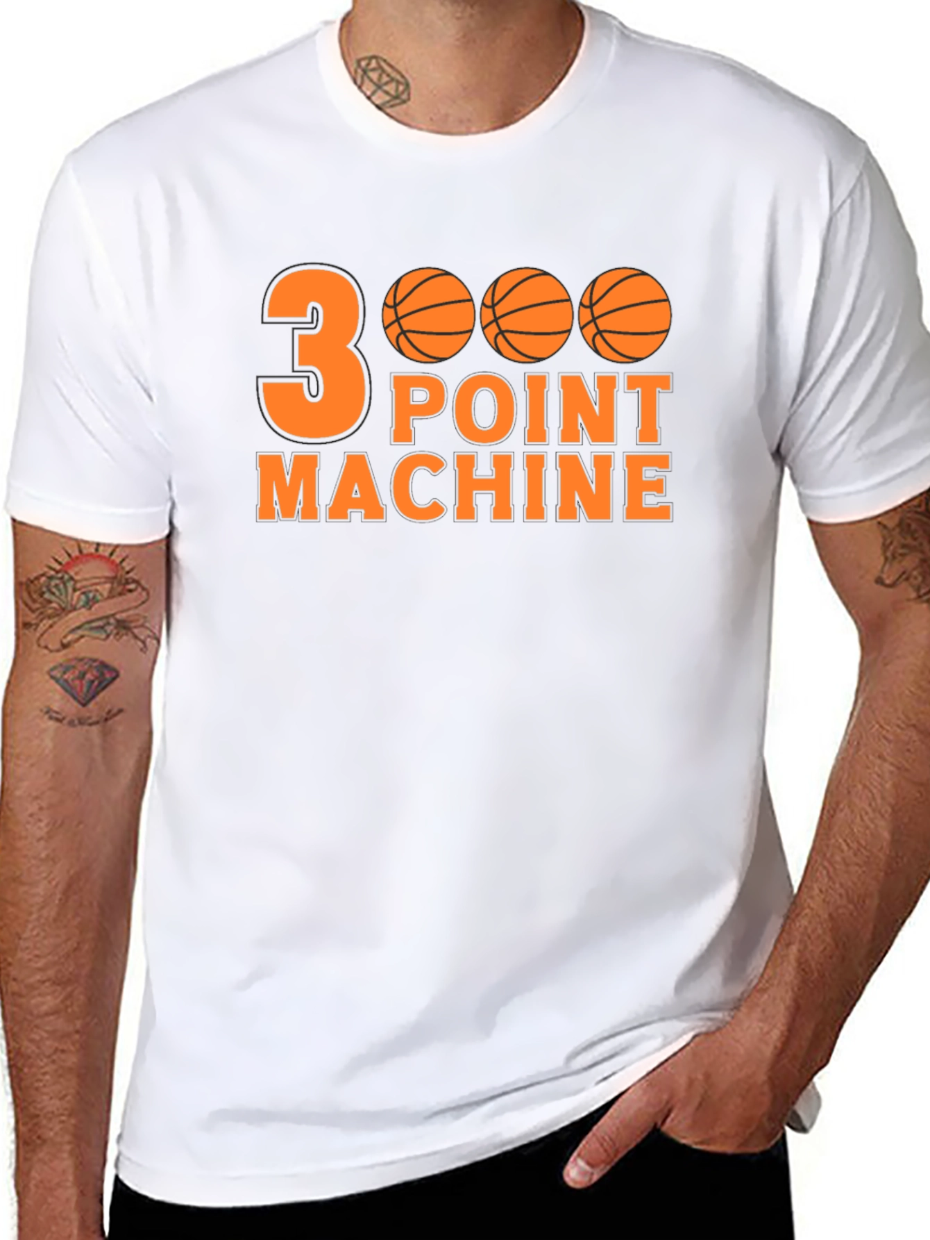 3 Point Machine Basketball Graphic Tee