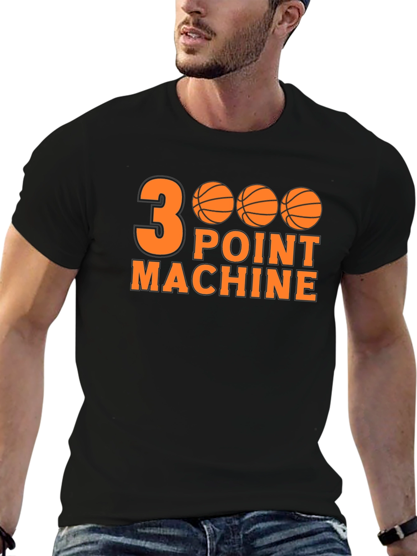 3 Point Machine Basketball Graphic Tee