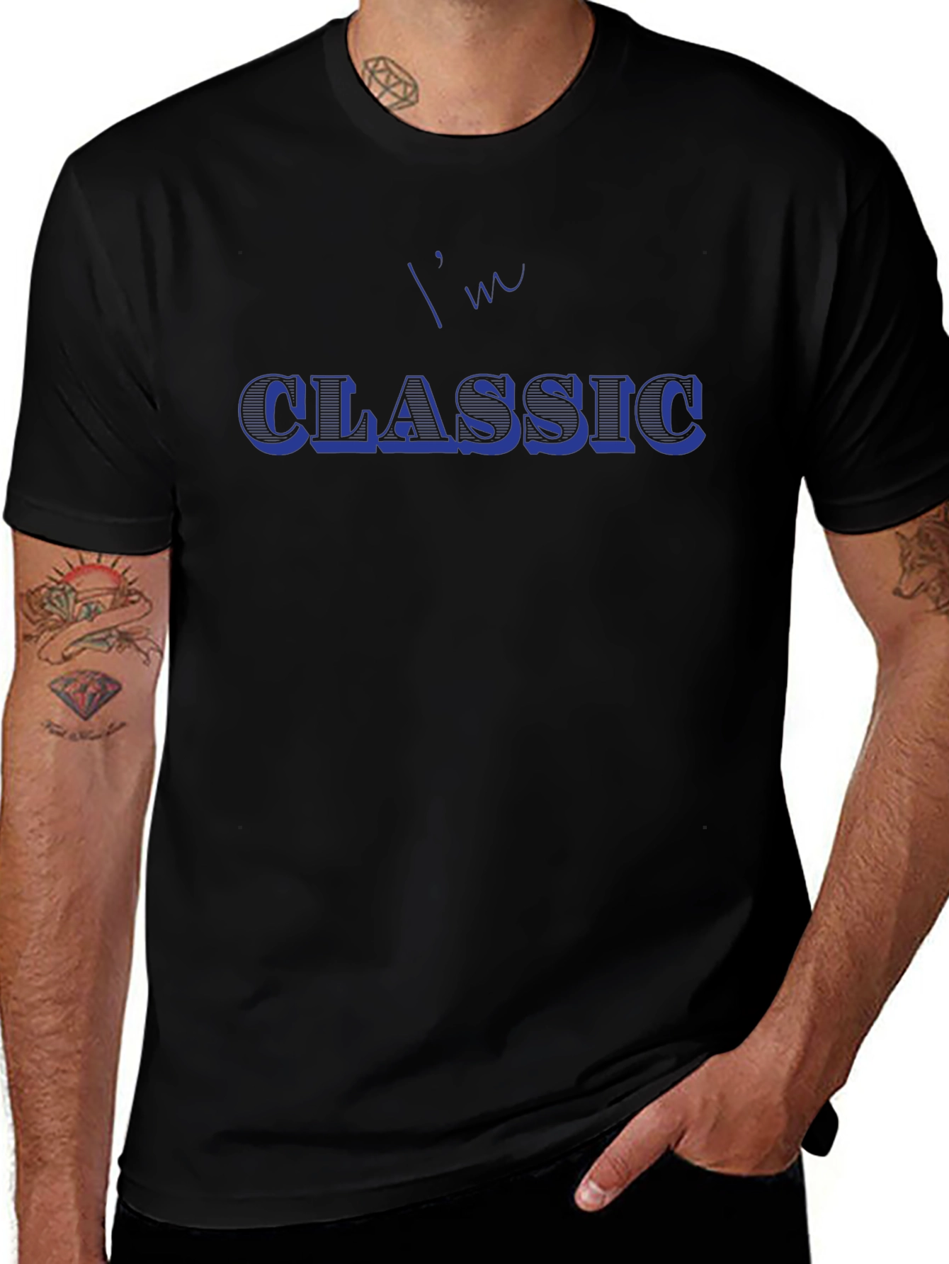 Mens Black Im Classic Graphic Tee
